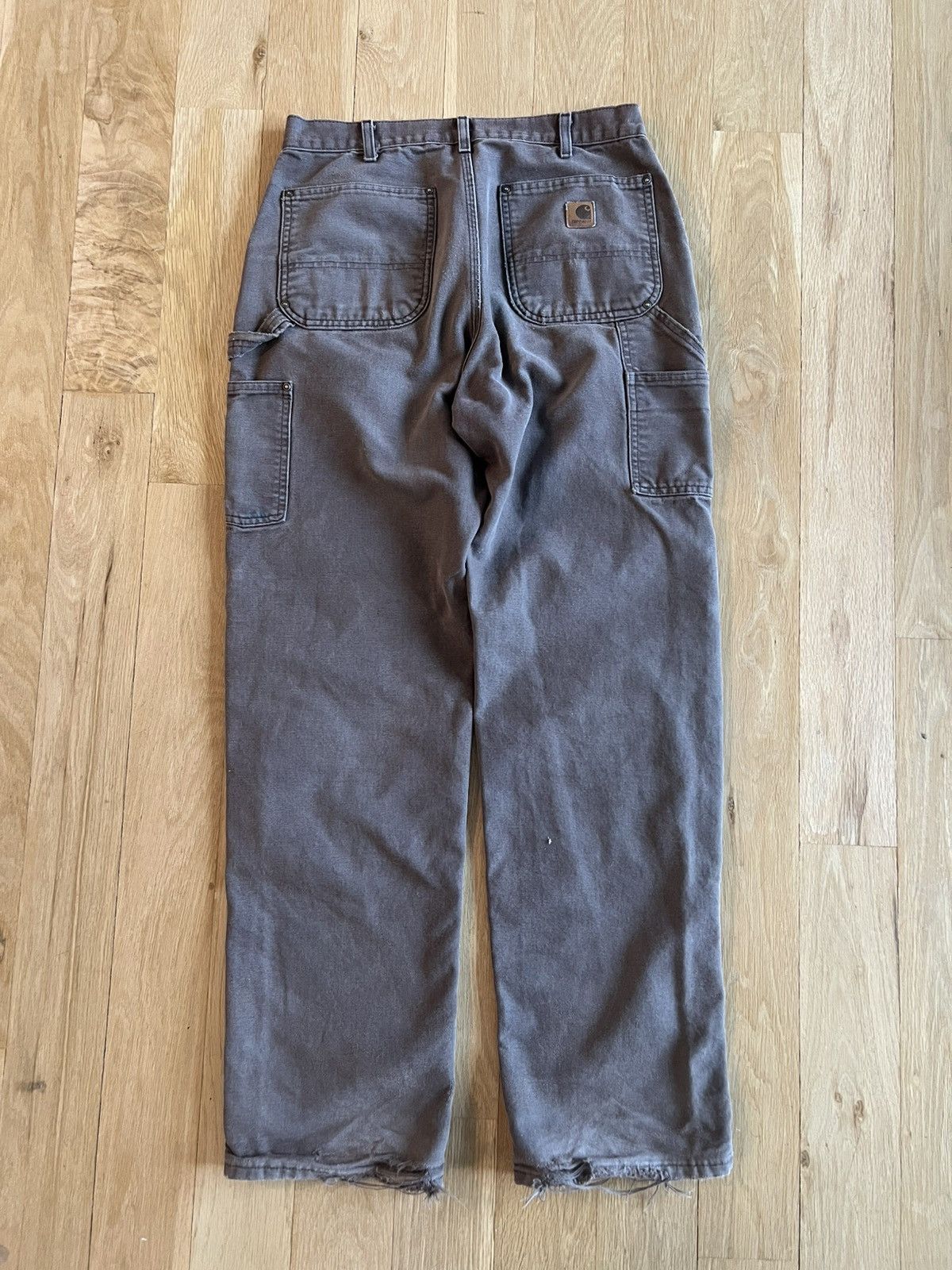 Carhartt Carhartt brown double knee carpenter pants distressed Size US 32 / EU 48 - 4 Thumbnail