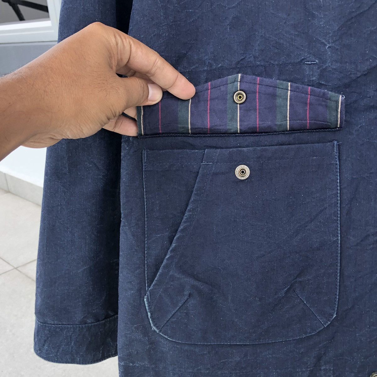 Blue Blue Japan Japan Blue Jeans Indigo Blue Anorak Hooded Parka Jacket Size US M / EU 48-50 / 2 - 10 Thumbnail