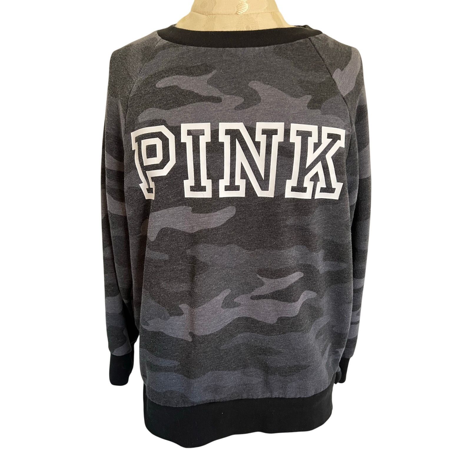 Pink Victoria’s Secret PINK Camo Crewneck Pullover Sweatshirt XS Size XS / US 0-2 / IT 36-38 - 1 Thumbnail
