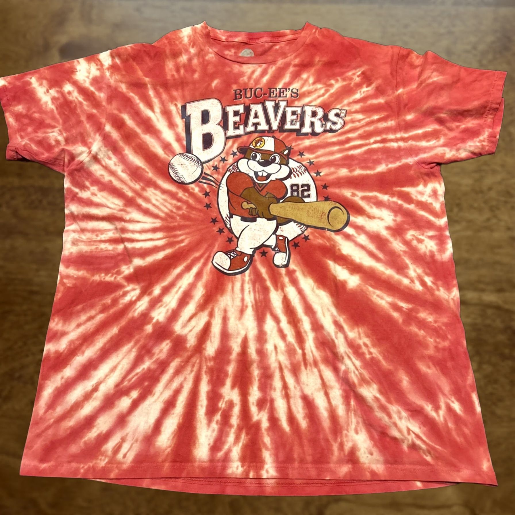 Vintage Buc-ee's Shirt Mens XL Red White Tie Dye Baseball Beaver Graphic Tee B3 Size US XL / EU 56 / 4 - 1 Thumbnail