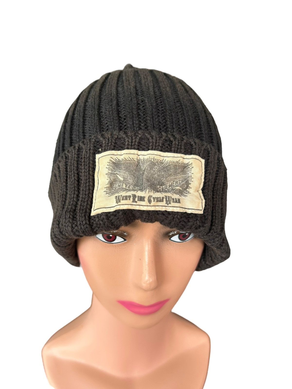Japanese Brand × Kapital × Vintage Sunfaded Made in Japan west ride Beanie Hats Size ONE SIZE - 3 Thumbnail