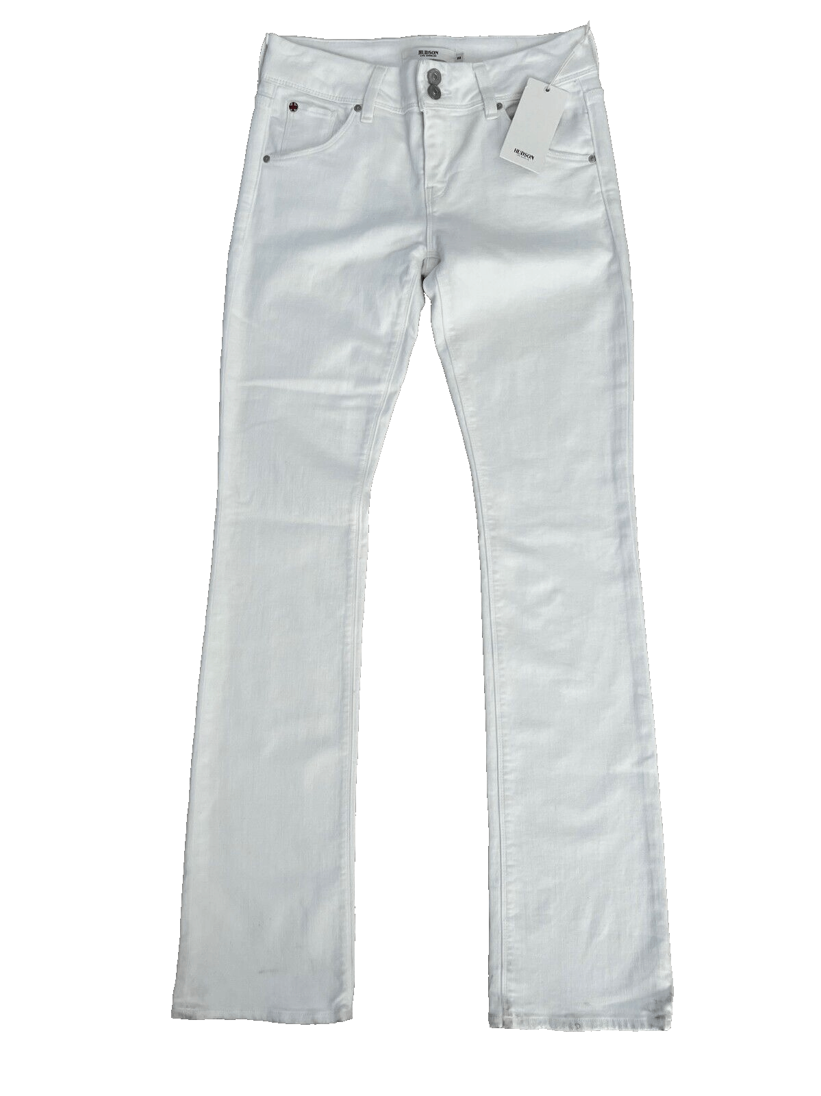 Hudson Hudson Beth Mid-Rise Baby Bootcut Jeans White ( 28 ) Size 28" / US 6 / IT 42 - 3 Thumbnail
