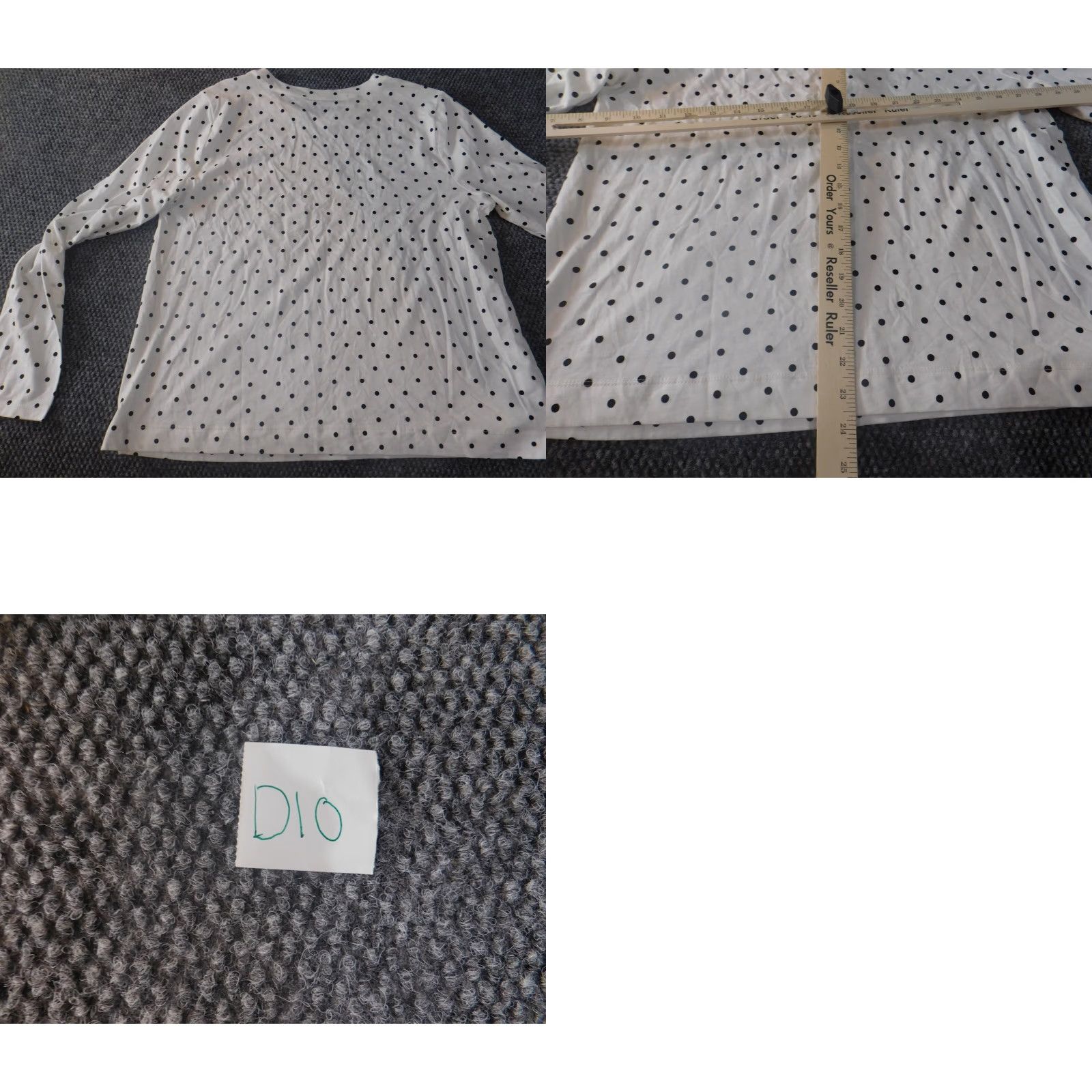 Ann Taylor Loft Ann Taylor Loft Blouse White XL V-Neck Long Sleeve Casual Shirt Womens Regular Button Pullover Cotton Down White Dot Size XL / US 12-14 / IT 48-50 - 9 Thumbnail