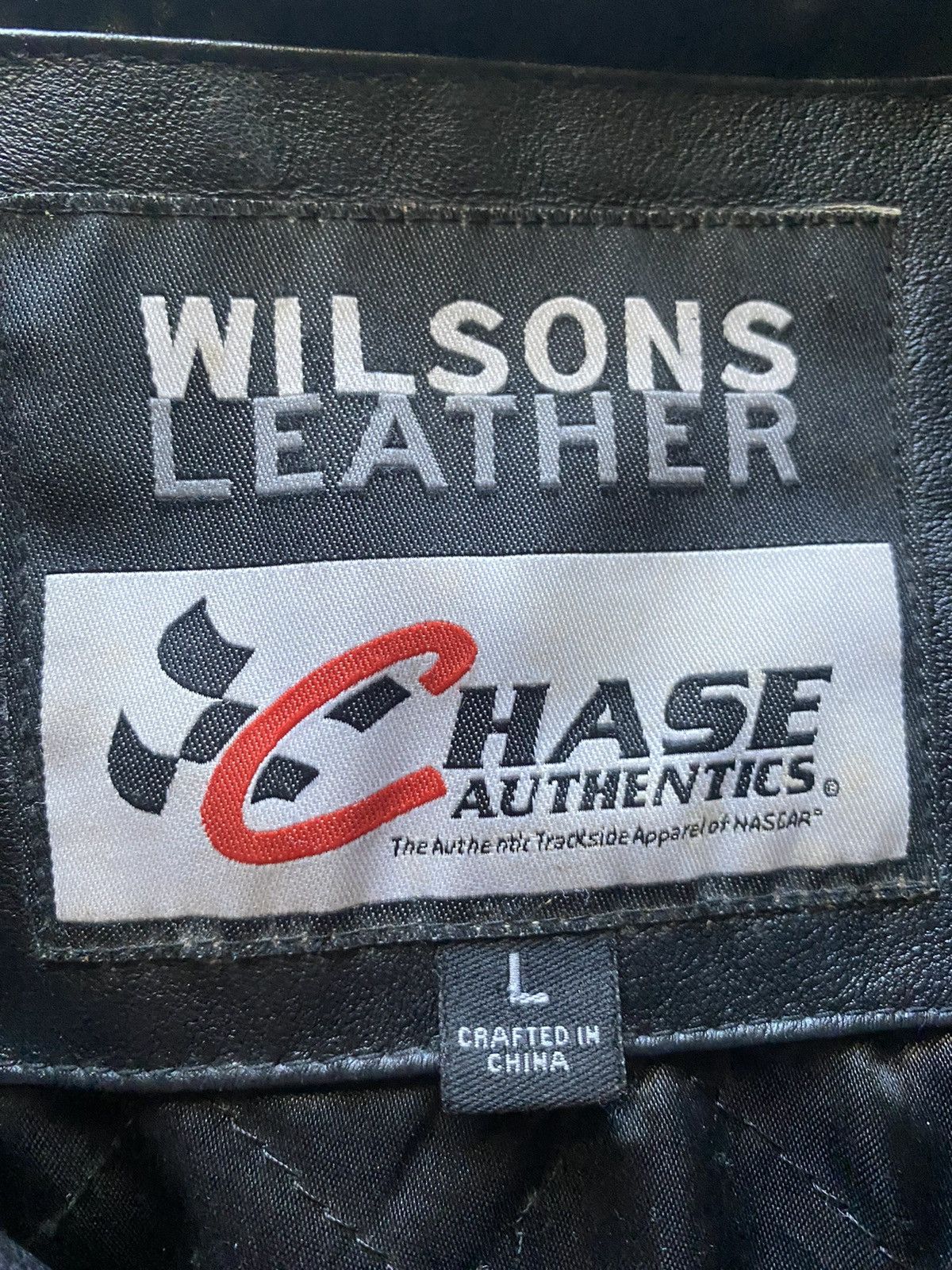 NASCAR × Vintage × Wilsons Leather ~Wilson’s Leather Dale Jr Leather Racing Jacket~ SZ L Size US L / EU 52-54 / 3 - 7 Thumbnail
