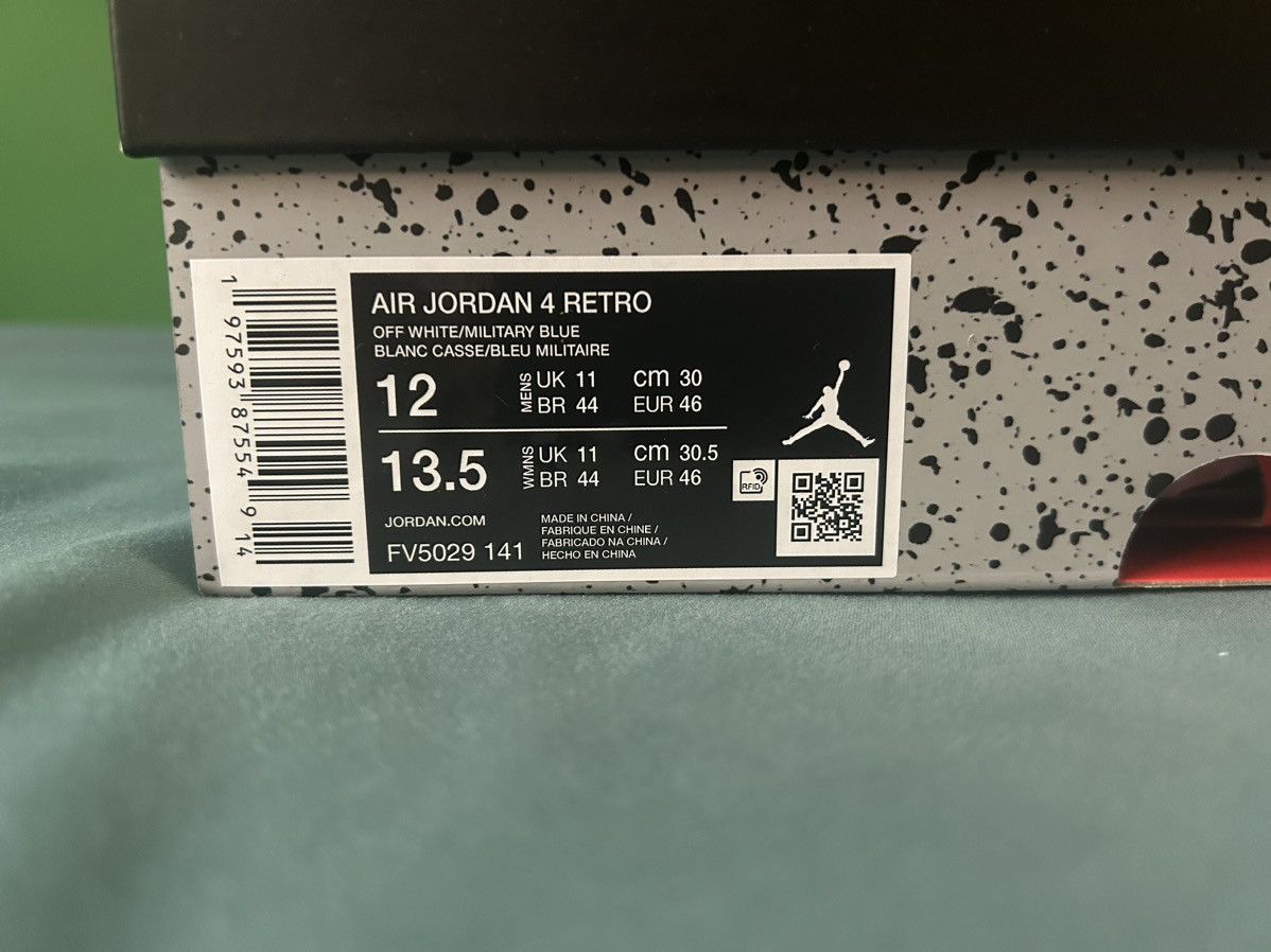 Jordan Brand Nike Air Jordan 4 Military Blue 2024 Size US 12 / EU 45 - 6 Thumbnail