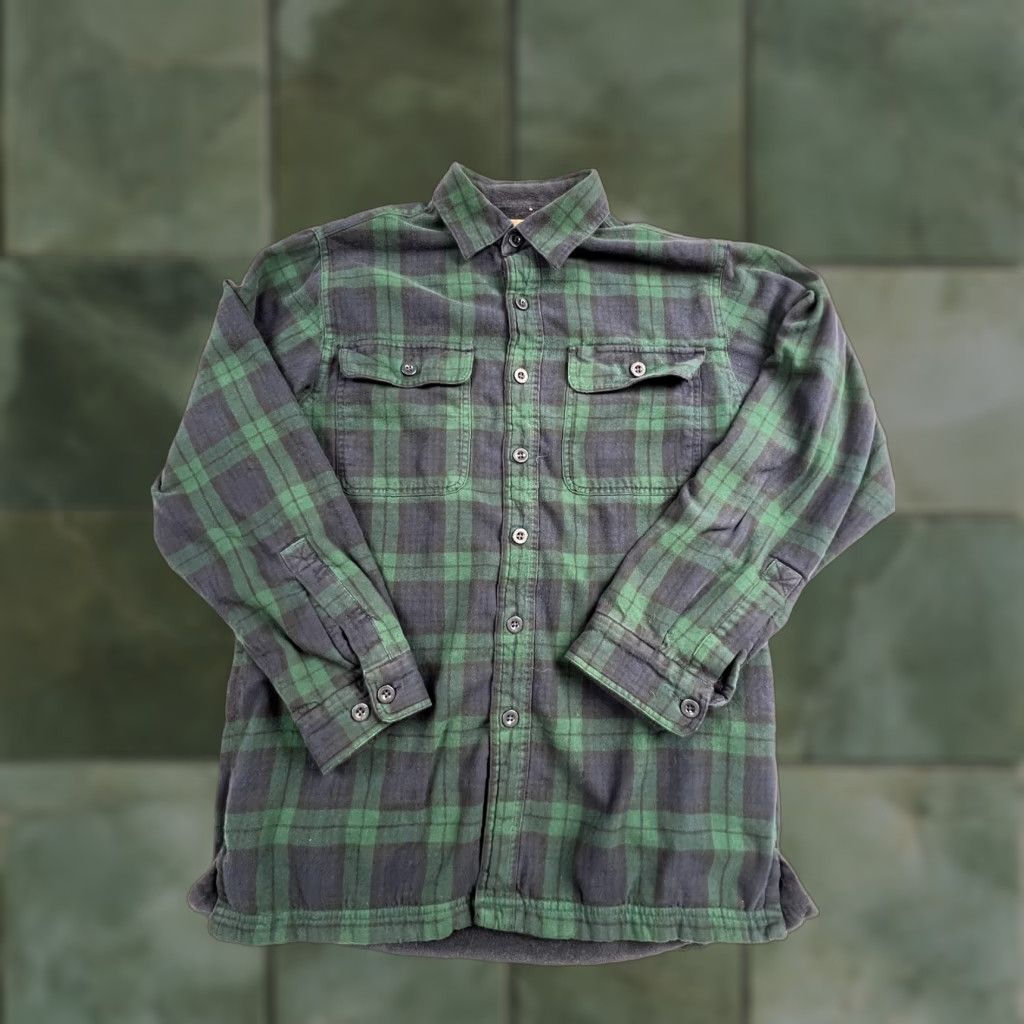 Vintage L.L. Bean Jacket Mens Small Green Plaid Flannel Fleece Lined Outdoor Button Front Short Coat/Workwear Mens Size US S / EU 44-46 / 1 - 1 Thumbnail