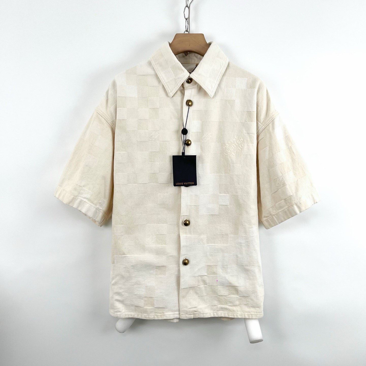 Louis Vuitton Louis Vuitton Embroidered Logo Check Shirt Size US S / EU 44-46 / 1 - 1 Thumbnail