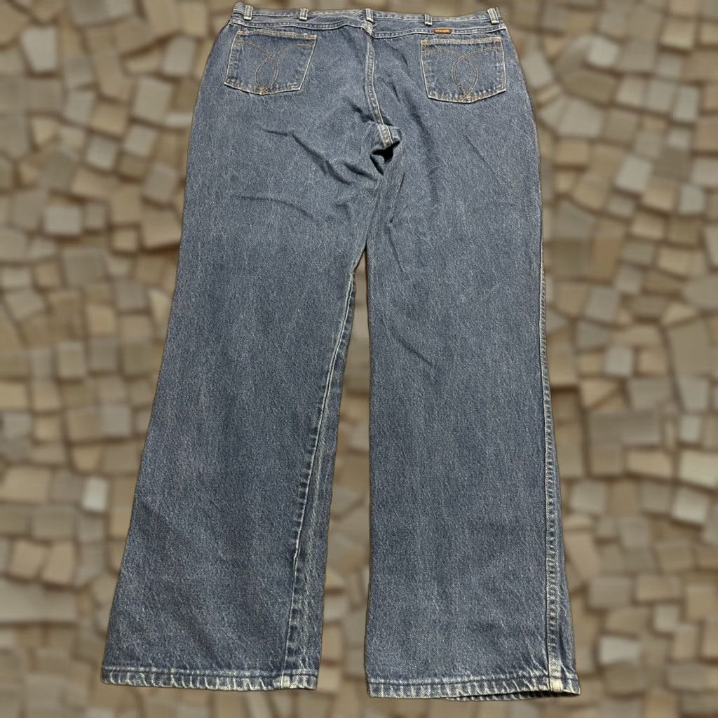 Wrangler Wrangler Jeans, Men's 44x34, Blue Denim, Straight Leg, Pockets, Regular, 34 Inseam, Solid, Jeans, Men, 90s? Size US 44 / EU 60 - 1 Thumbnail