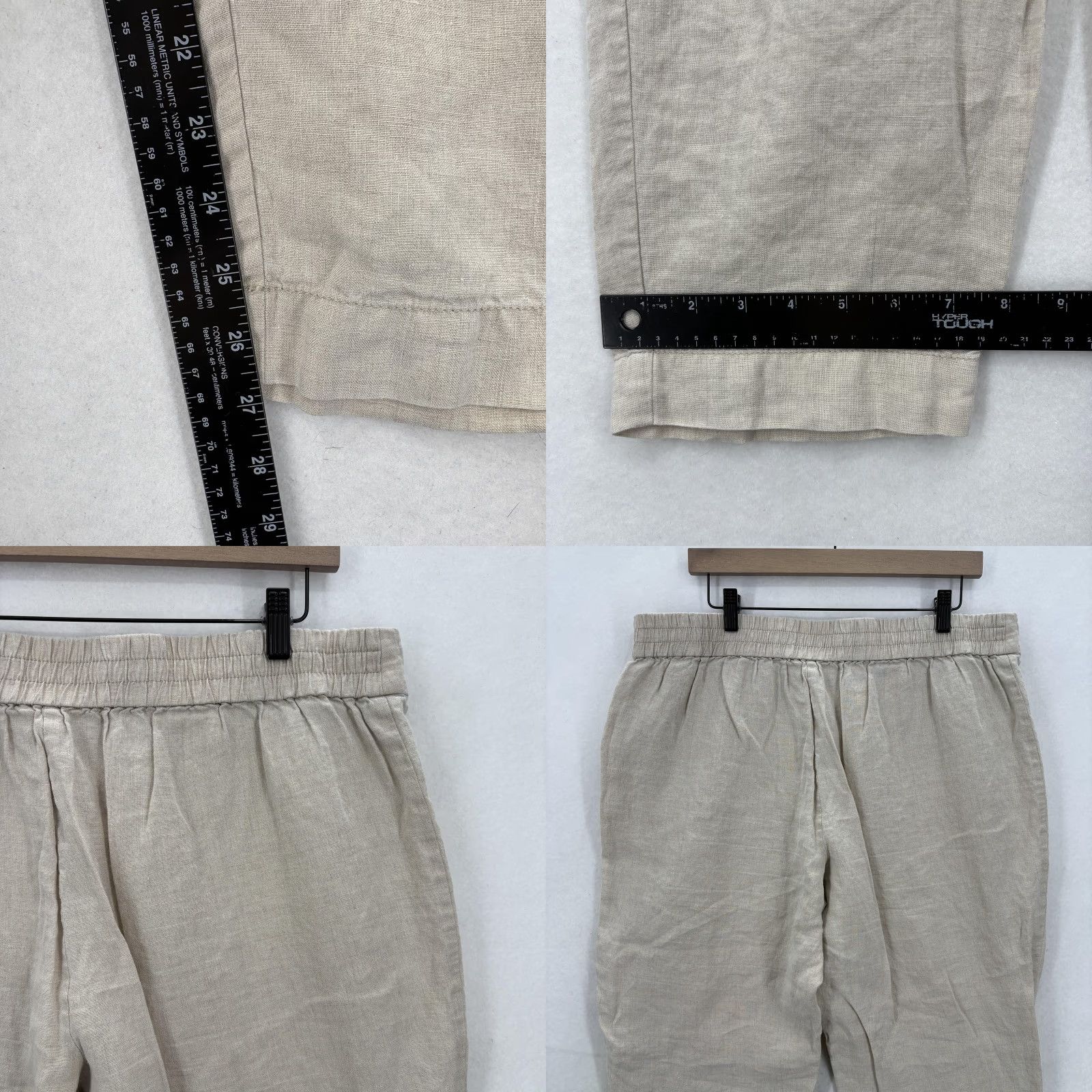 Eileen Fisher Eileen Fisher Pants Womens Large Beige Organic Linen Crop Tapered Pull On Casual Size 36" / US 14 / IT 50 - 8 Thumbnail