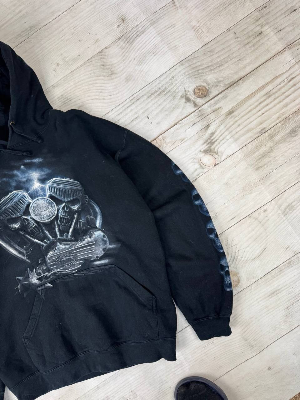 Vintage Spiral Hoodie Ghost Racer Skull Harley Davidson Moto Y2K 90s Size US L / EU 52-54 / 3 - 11 Thumbnail