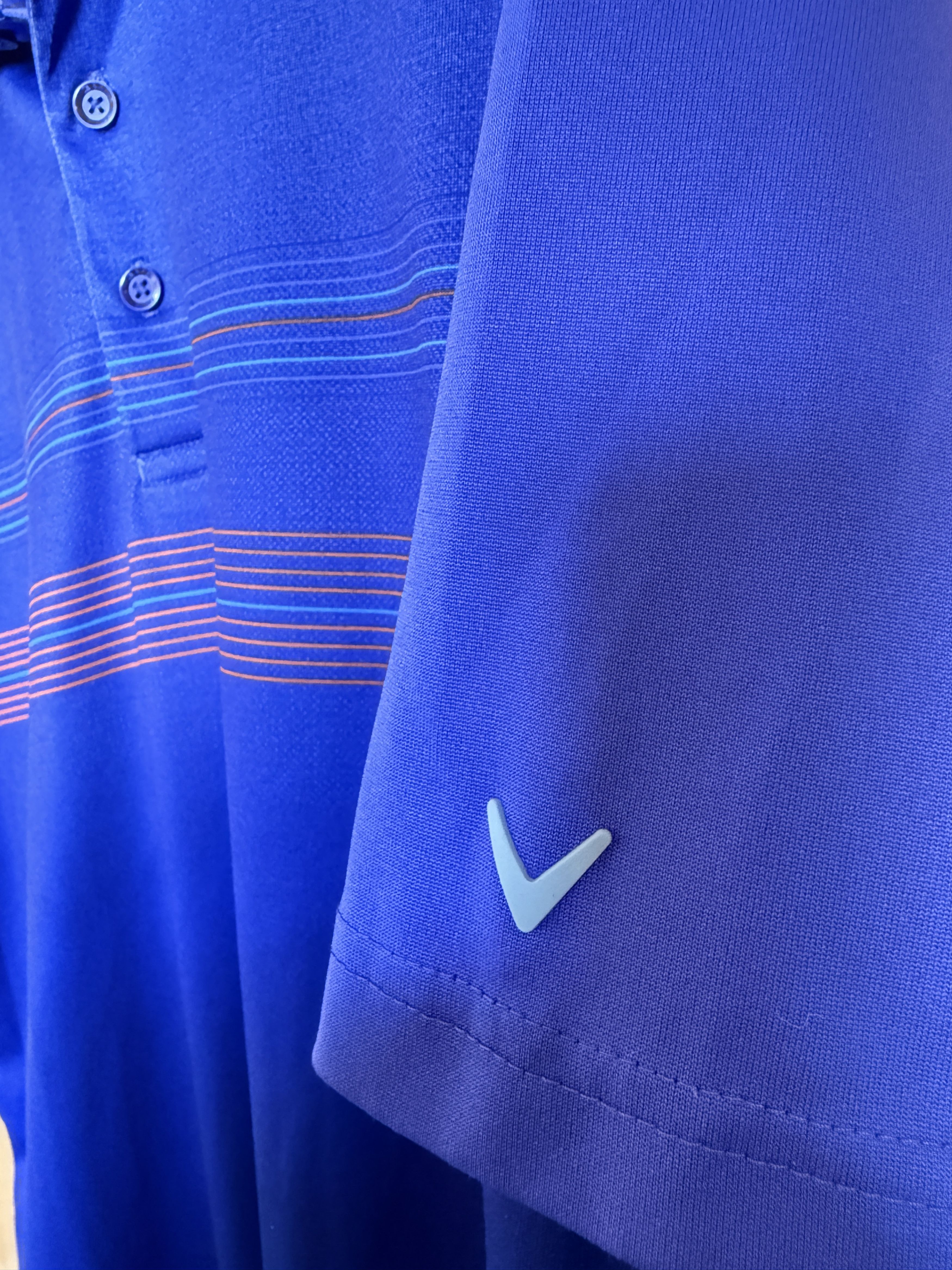 Callaway Callaway Golf Men's Opti-Dri Purple Striped Polo Size US M / EU 48-50 / 2 - 2 Thumbnail