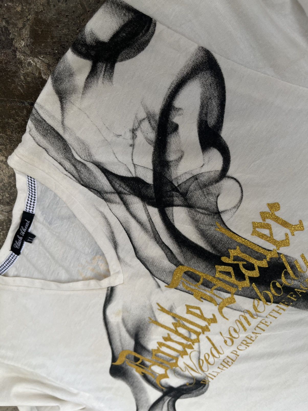 14th Addiction × KMRii × Yasuyuki Ishii 2000s JAPANESE CLASH AHEAD POEM SMOKE GOTHIC PUNK STYLE Size US L / EU 52-54 / 3 - 6 Thumbnail