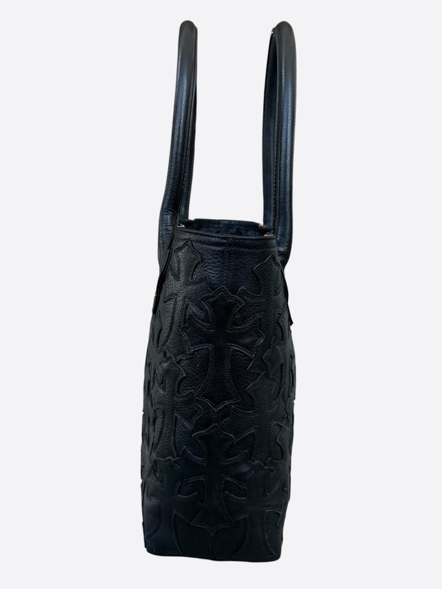 Chrome Hearts Chrome Hearts Black Leather Cross Patch Tote Bag Size ONE SIZE - 2 Thumbnail