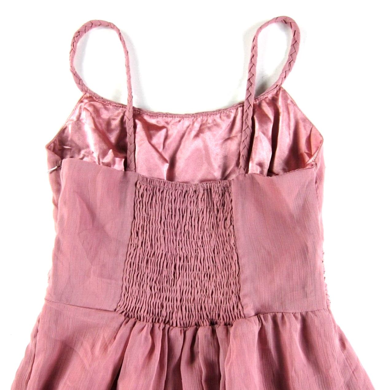 Vintage VINTAGE NWT ROMY Mauve Pink Floral Ruched Sheath Tank Slip Party Prom Heidi Dress Medium Size M / US 6-8 / IT 42-44 - 5 Thumbnail
