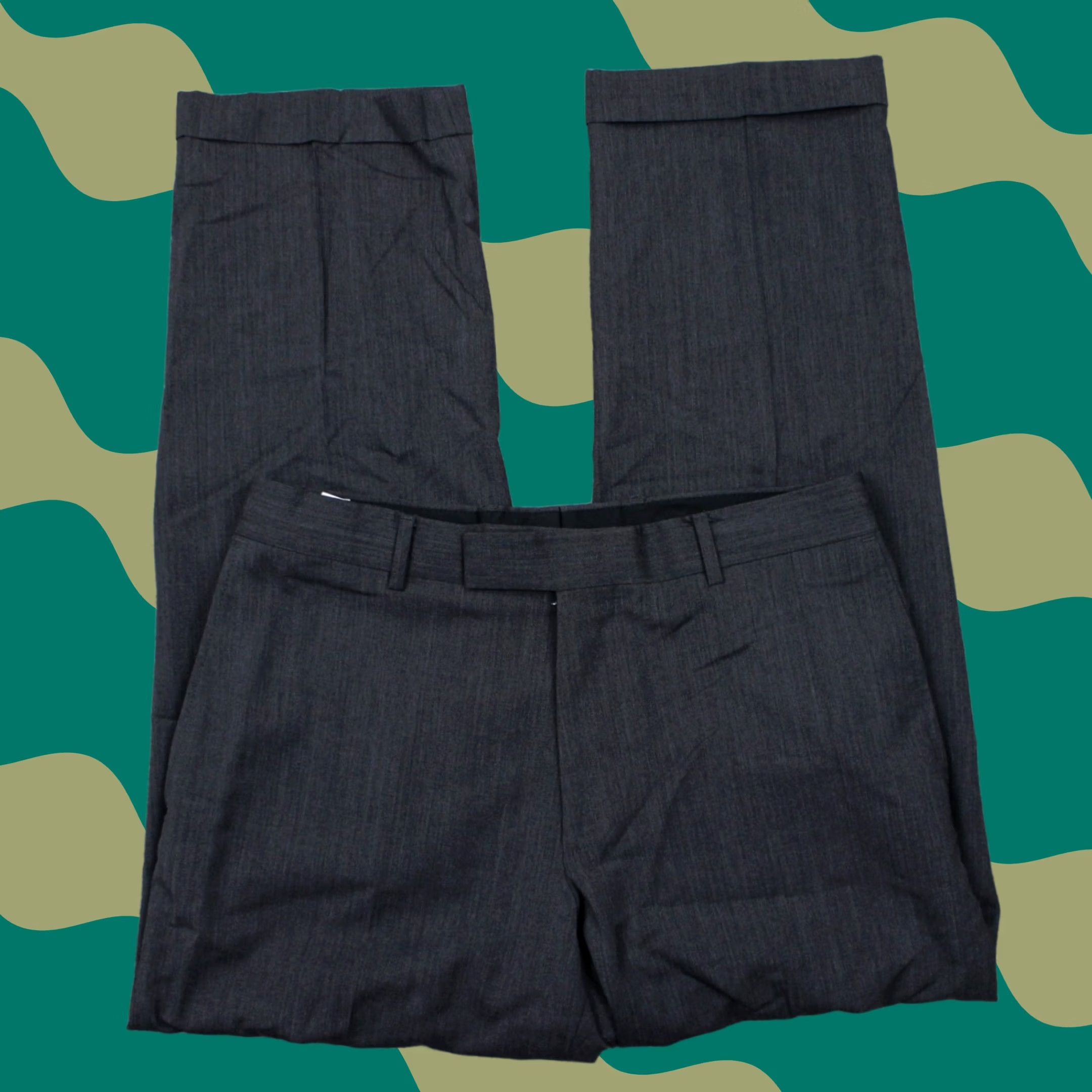 Hugo Boss Hugo Boss Pants Mens 33x30 Gray Wool Stretch Cuffed Flat Front James Brown Size US 33 - 1 Thumbnail