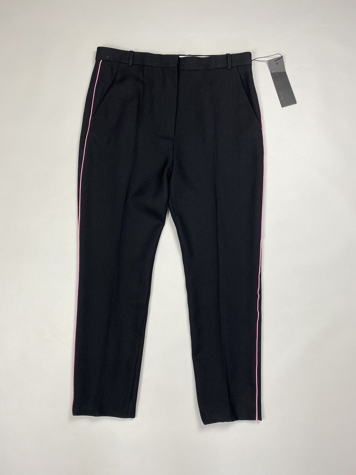 image of Haider Ackermann Fleece Wool Dress Pants Trousers in Black, Women's (Size 26)