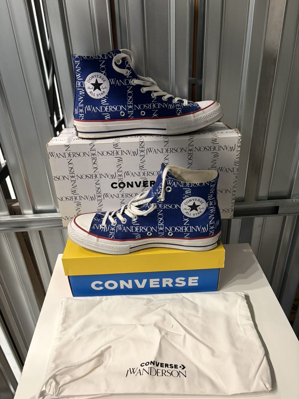 Converse × JW Anderson Converse Chuck Taylor All-Star Hi JW Anderson Print Blue Size US 9 / EU 42 - 3 Thumbnail