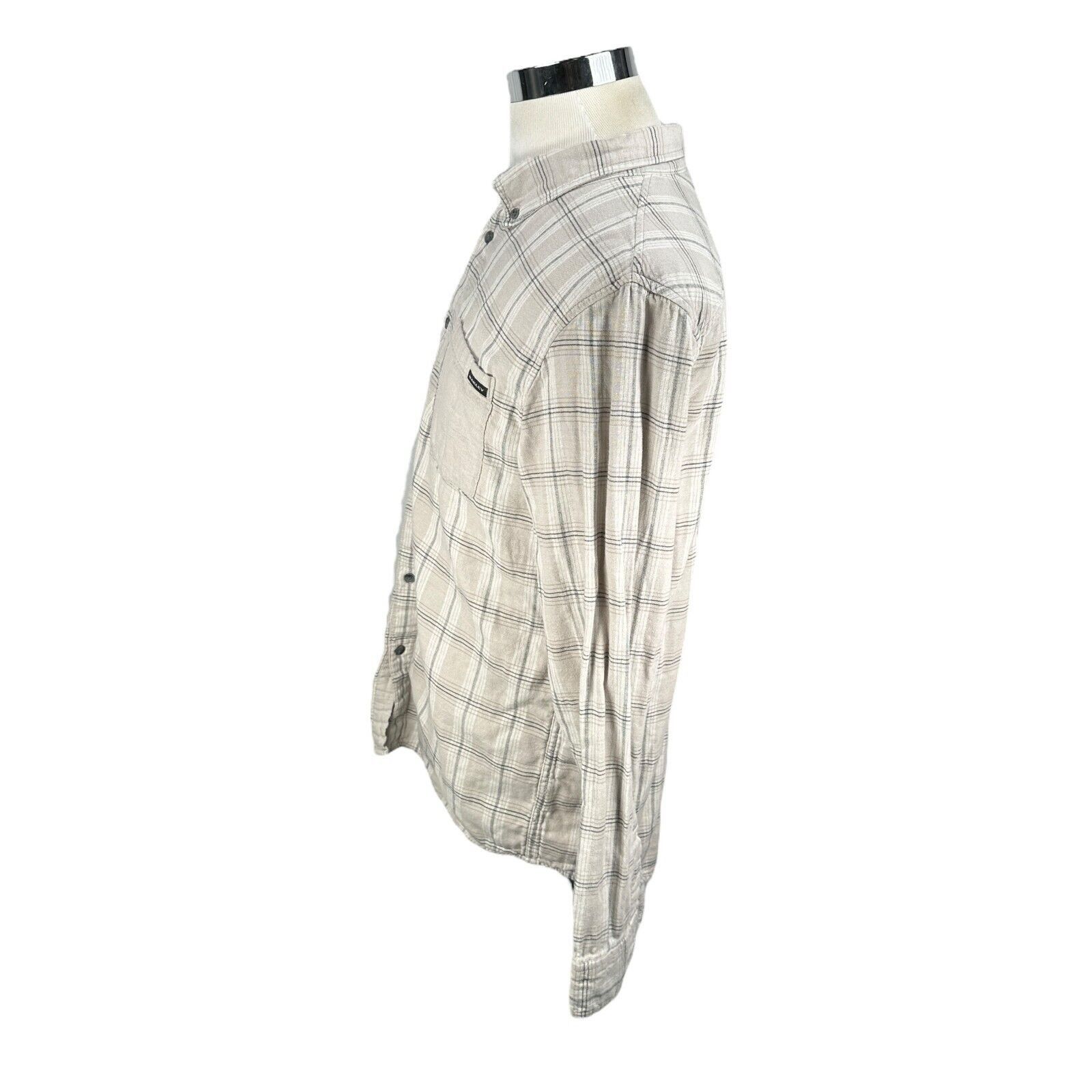 Oakley Oakley Flannel Shirt Mens L Light Beige Plaid Button-Down Size US L / EU 52-54 / 3 - 4 Thumbnail