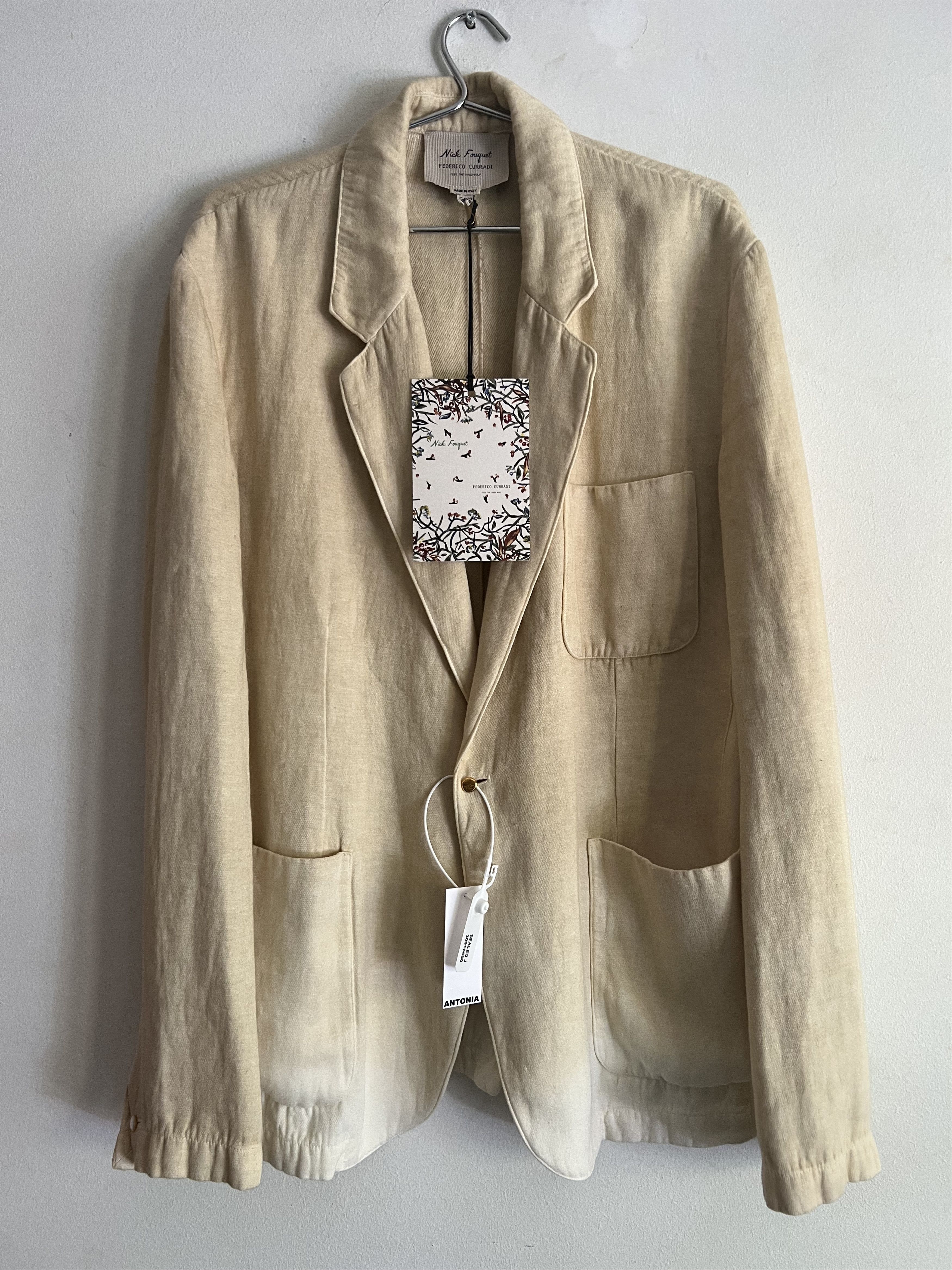 Federico Curradi Suit Blazer+Bermuda Linen Degradè Size 42R - 17 Thumbnail