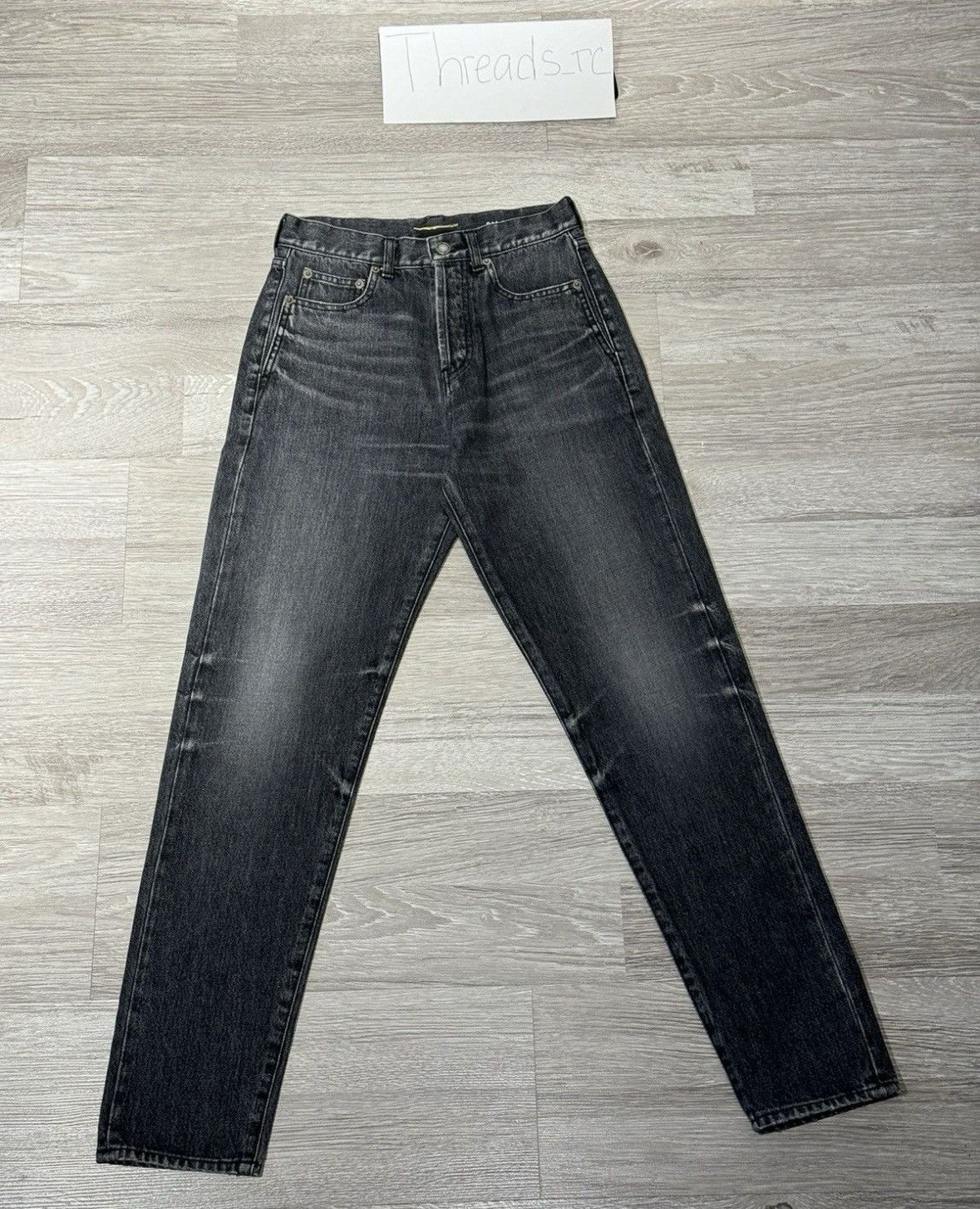 Saint Laurent Paris Saint Laurent HIGH-RISE BOYFRIEND JEANS IN BLACK Size 26" / US 2 / IT 38 - 3 Thumbnail