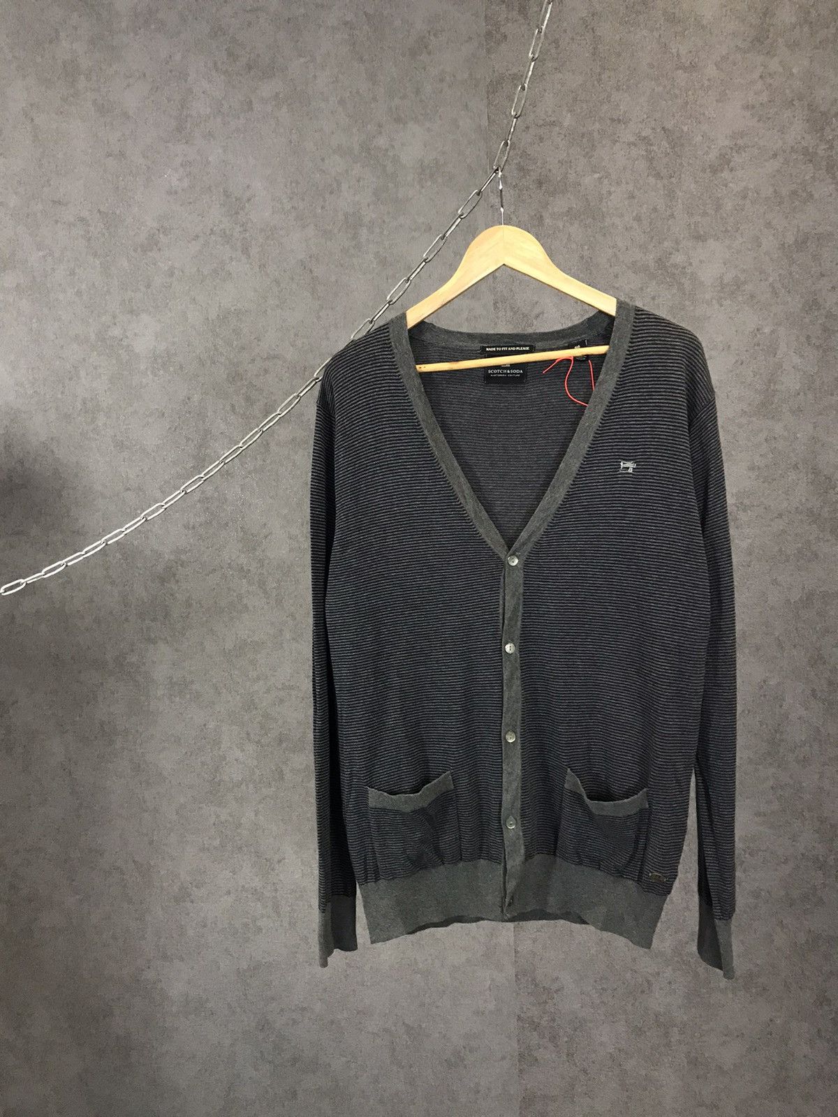 Scotch & Soda Scotch & Soda designer stripped cardigan Size US L / EU 52-54 / 3 - 1 Thumbnail