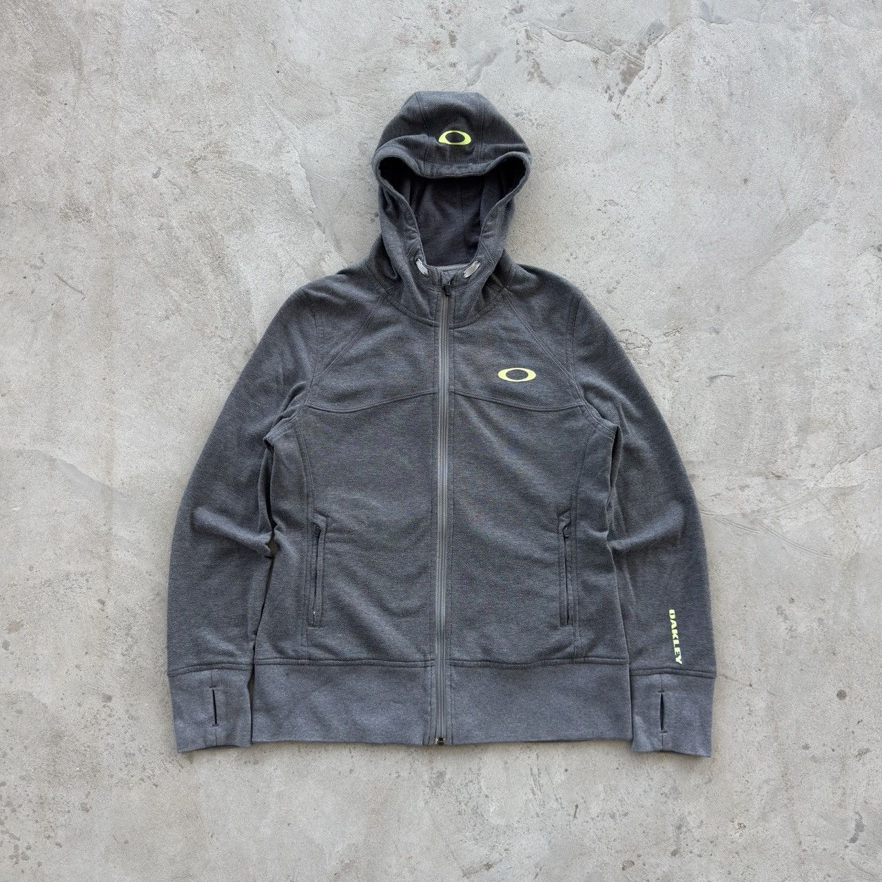 Oakley Oakley Training Full Zip Hoodie Grey Logo Thumbholes Size S / US 4 / IT 40 - 1 Thumbnail