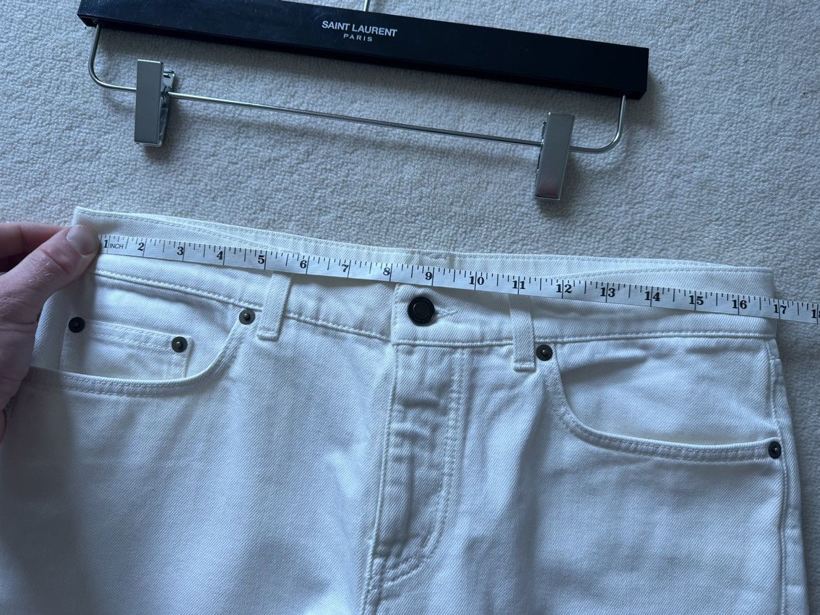 Saint Laurent Paris FW16 Saint Laurent knee slit ripped white jeans Hedi slimane Size US 32 / EU 48 - 3 Thumbnail