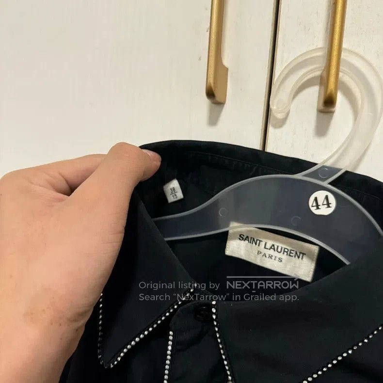 Saint Laurent Paris Saint Laurent Paris Black rhinestone shirt. Size US M / EU 48-50 / 2 - 3 Thumbnail