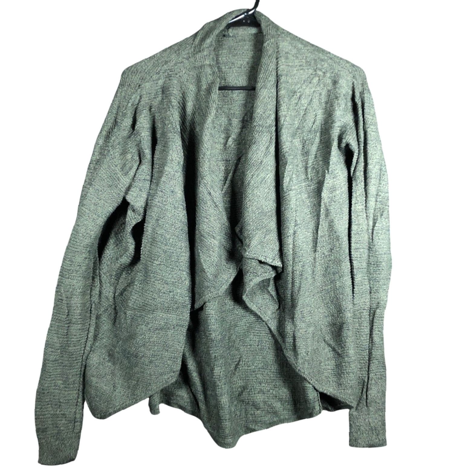 Express Express Womens Cardigan Knit Open Front Cotton Long Sleeve Green S Small Cardigan Womens Mens? Size S / US 4 / IT 40 - 2 Thumbnail