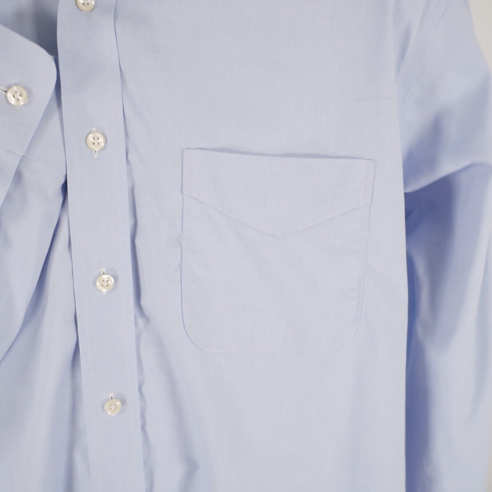 Paul Fredrick DAMAGED Paul Fredrick Blue Non Iron 17 / 37 Button Down Two Size US XL / EU 56 / 4 - 4 Thumbnail