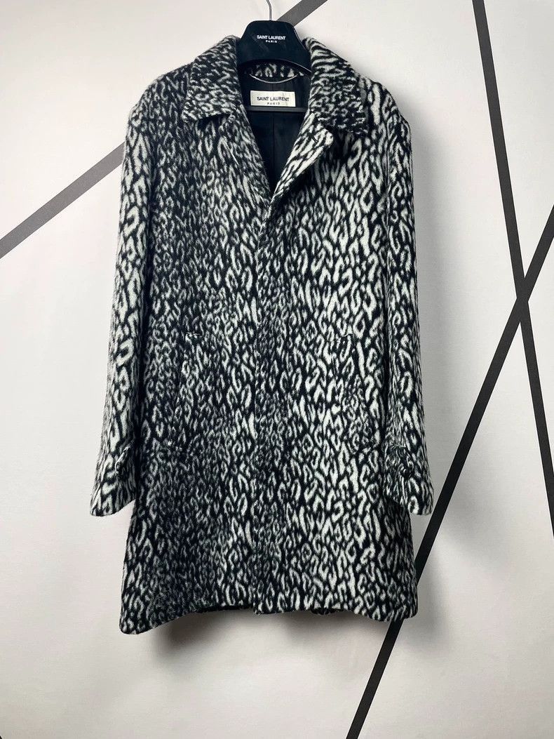 Saint Laurent Paris Saint Laurent Paris Leopard print cashmere coat-2506 Size US M / EU 48-50 / 2 - 1 Thumbnail