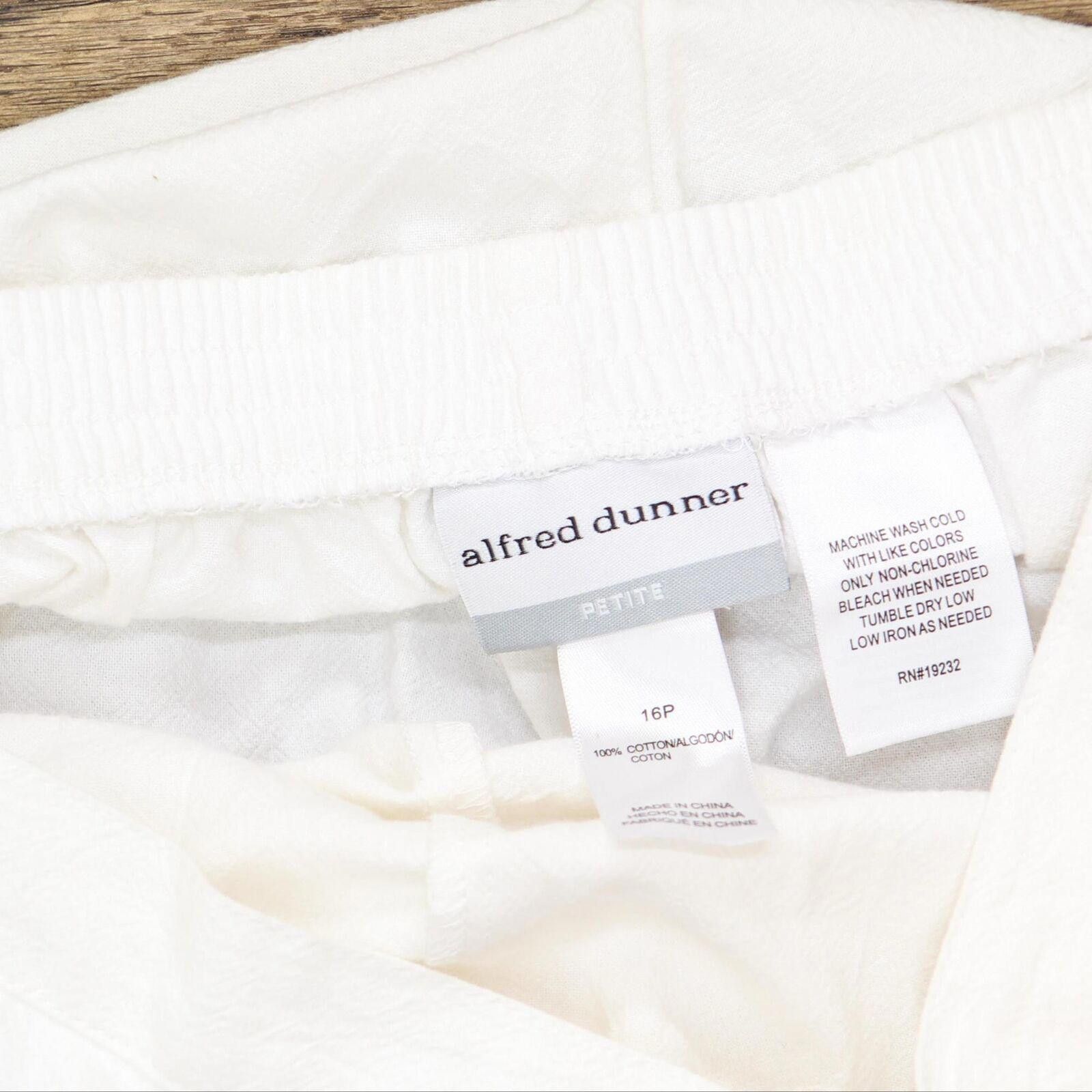 Designer NWT Alfred Dunner Womens Strap Capri Pants 23902TR 16P White Size 38" / US 16 / IT 52 - 4 Thumbnail
