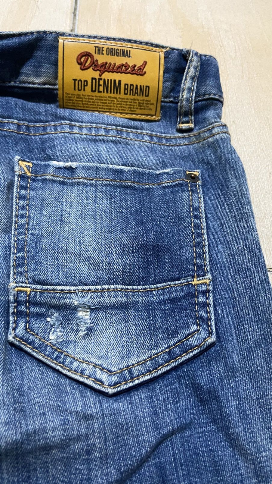Dsquared2 × If Six Was Nine GM🔥 Dsquared Distressed Painted Blue Jeans Size US 30 / EU 46 - 6 Thumbnail
