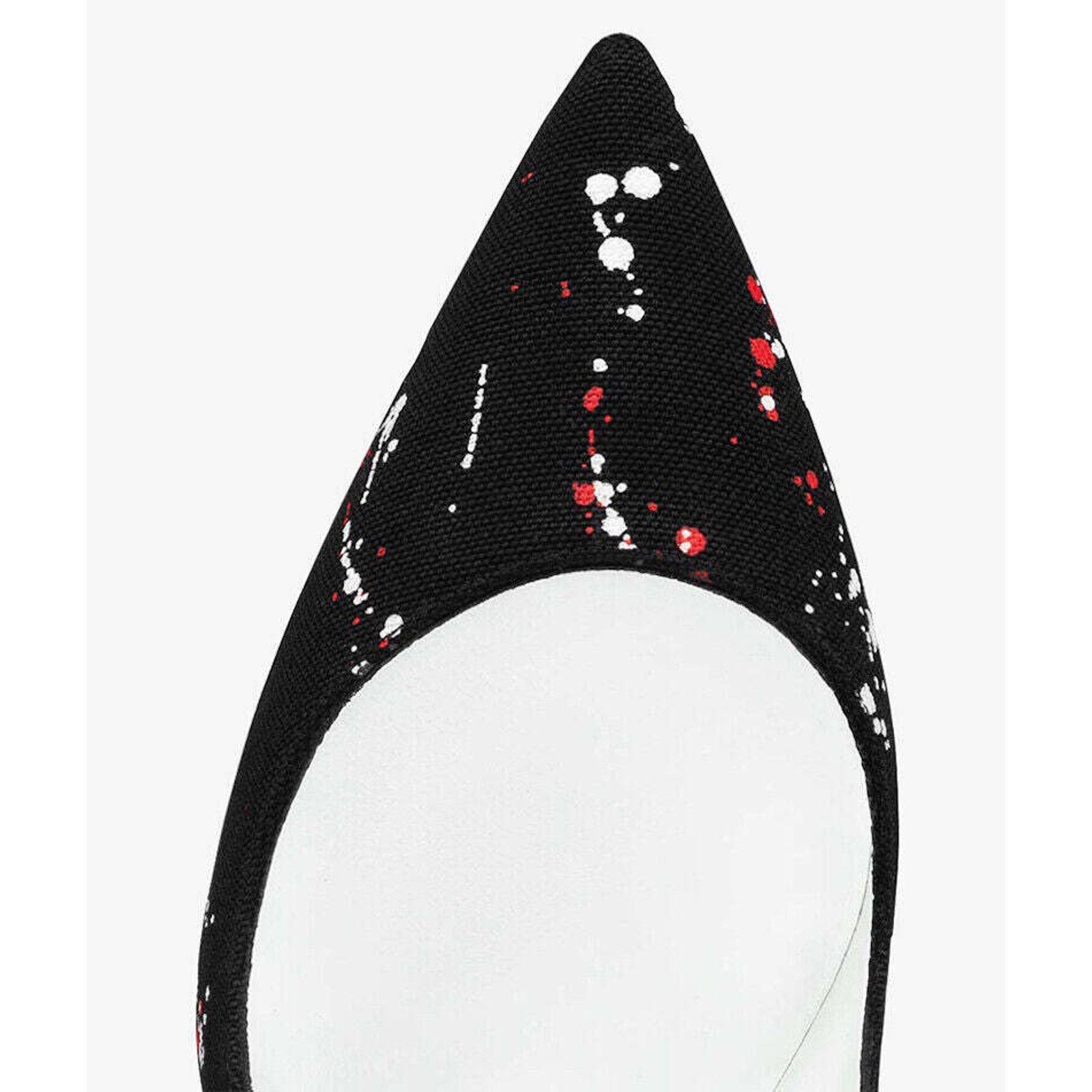 Christian Louboutin So Kate 120 Toile Splash Black Red White Heel Pump 38.5 Size US 8.5 / IT 38.5 - 6 Thumbnail