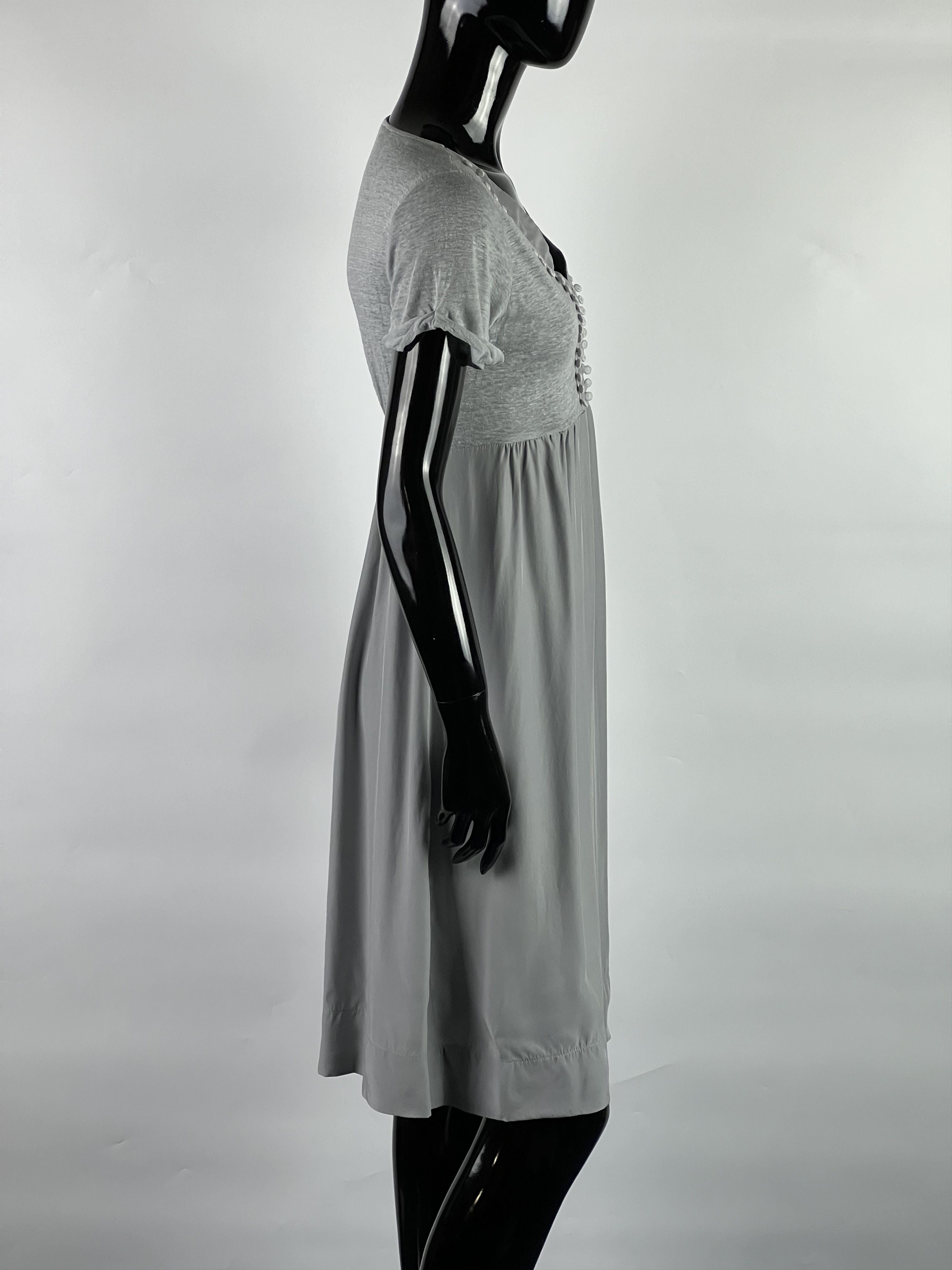 Sandro Sandro Vintage Gray Silk Linen Dress Size 1 Size S / US 4 / IT 40 - 2 Thumbnail