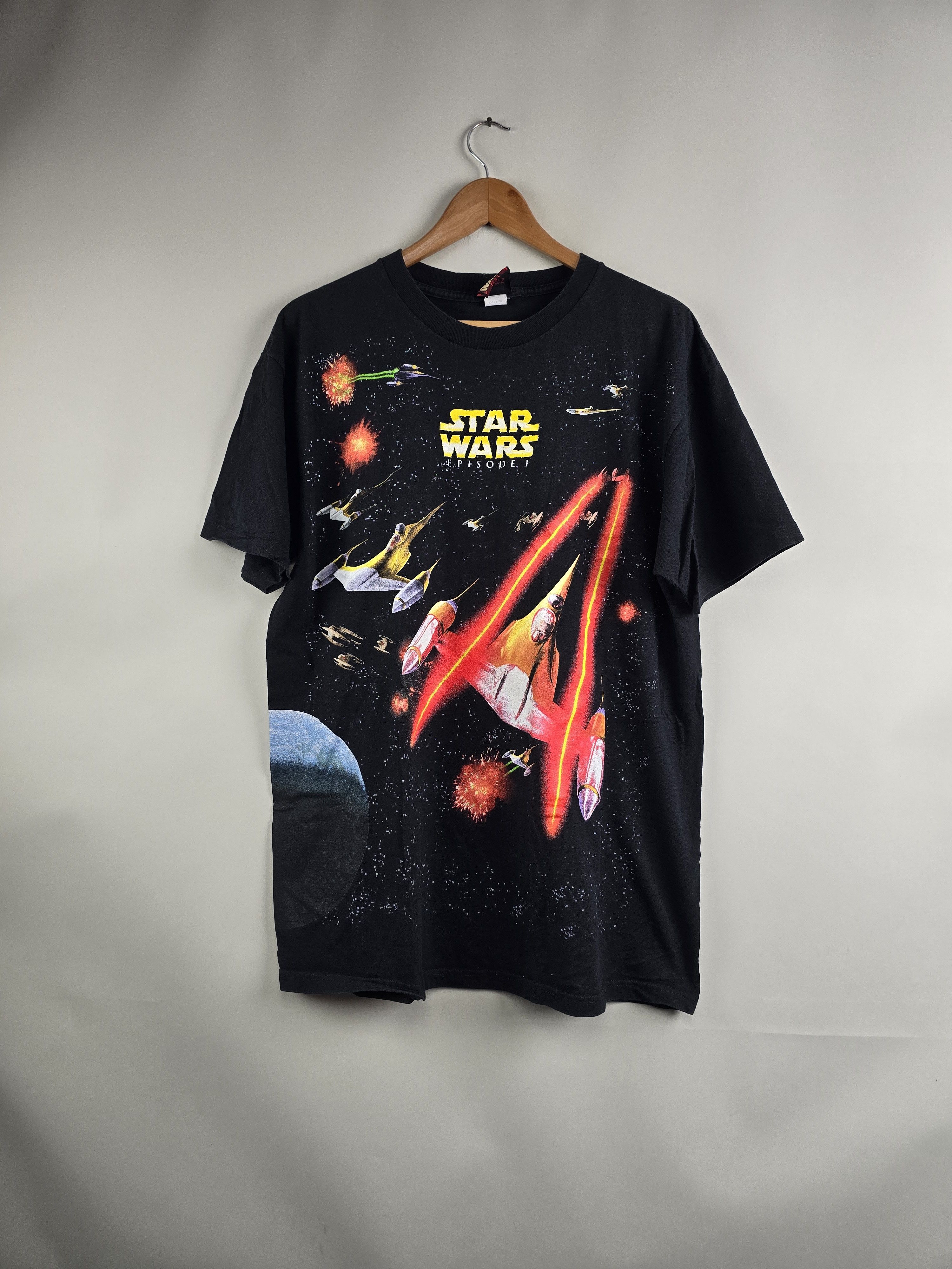 Star Wars × Vintage 90s Star Wars Episode 1 All over print XL 23" 30" Size US XL / EU 56 / 4 - 1 Thumbnail
