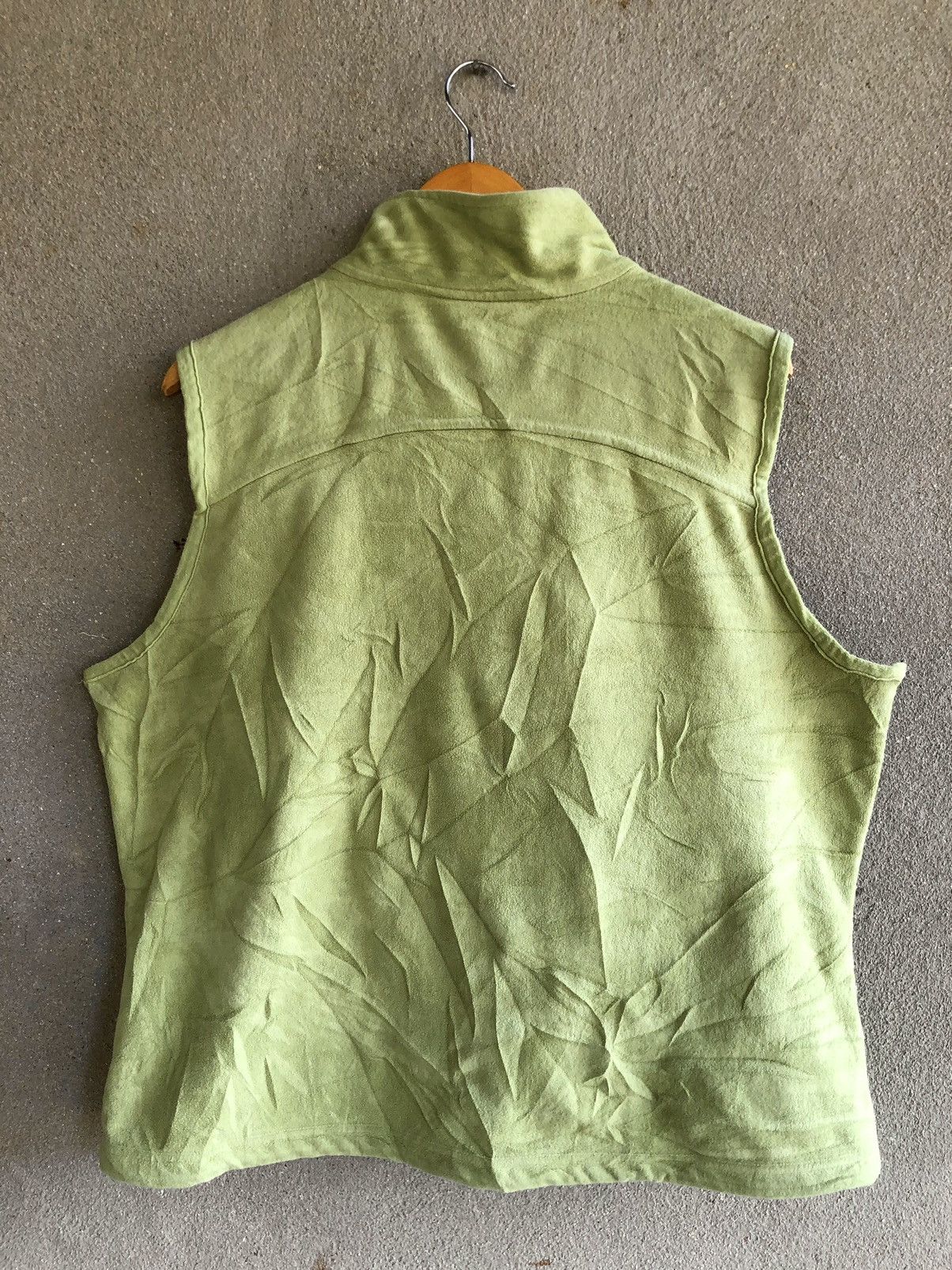 Japanese Brand × L.L. Bean × Vintage Vintage LL BEAN neon green fleece vest Size US L / EU 52-54 / 3 - 2 Thumbnail