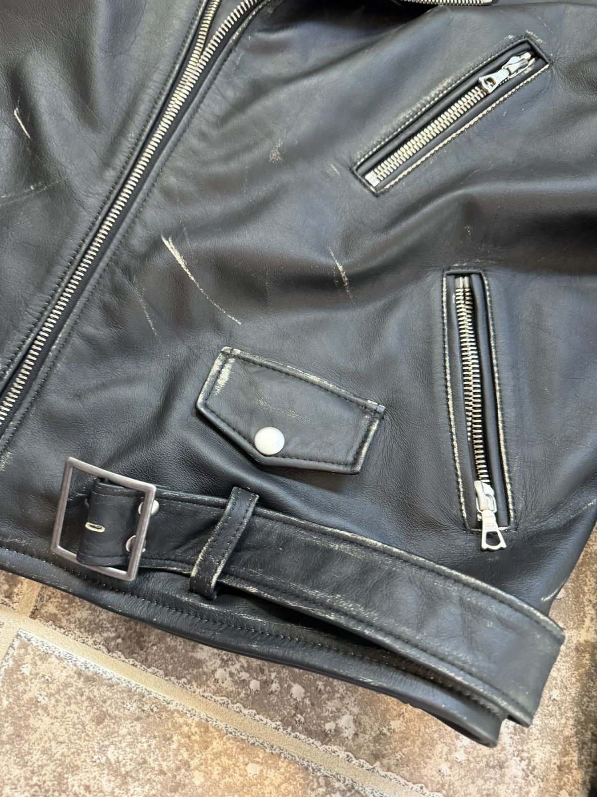 John Elliott John Elliott Leather Rider Moto Drifter Black Jacket Size 3 Size US L / EU 52-54 / 3 - 7 Thumbnail
