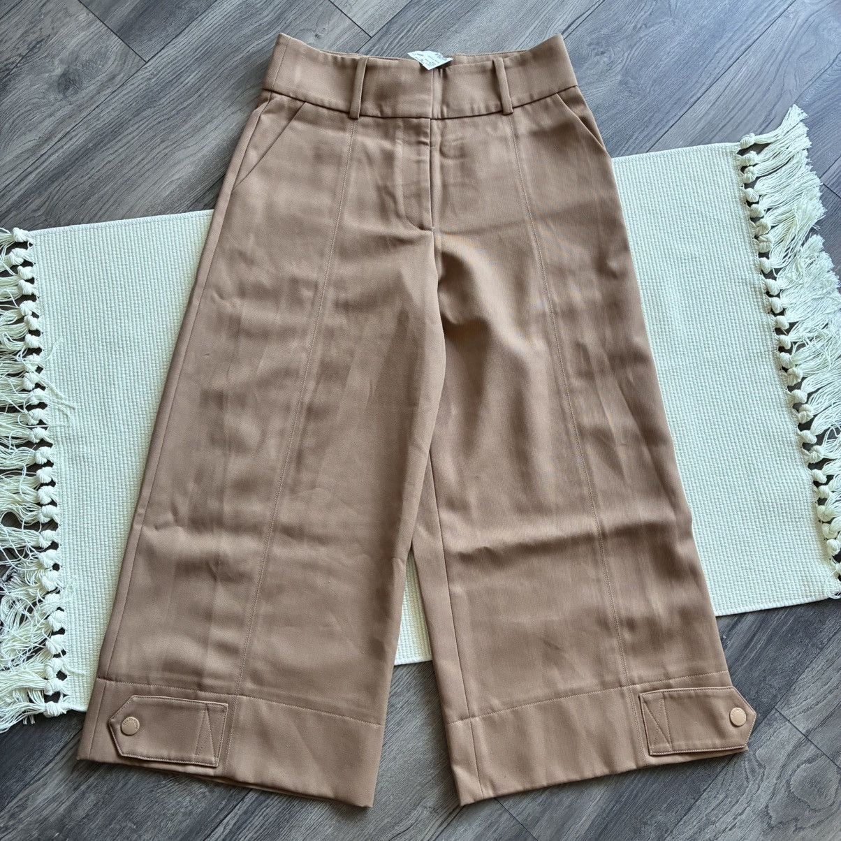 See by Chloe See by Chloe Wool Blend Wide Leg High Rise Crop Trousers Size 30" / US 8 / IT 44 - 4 Thumbnail