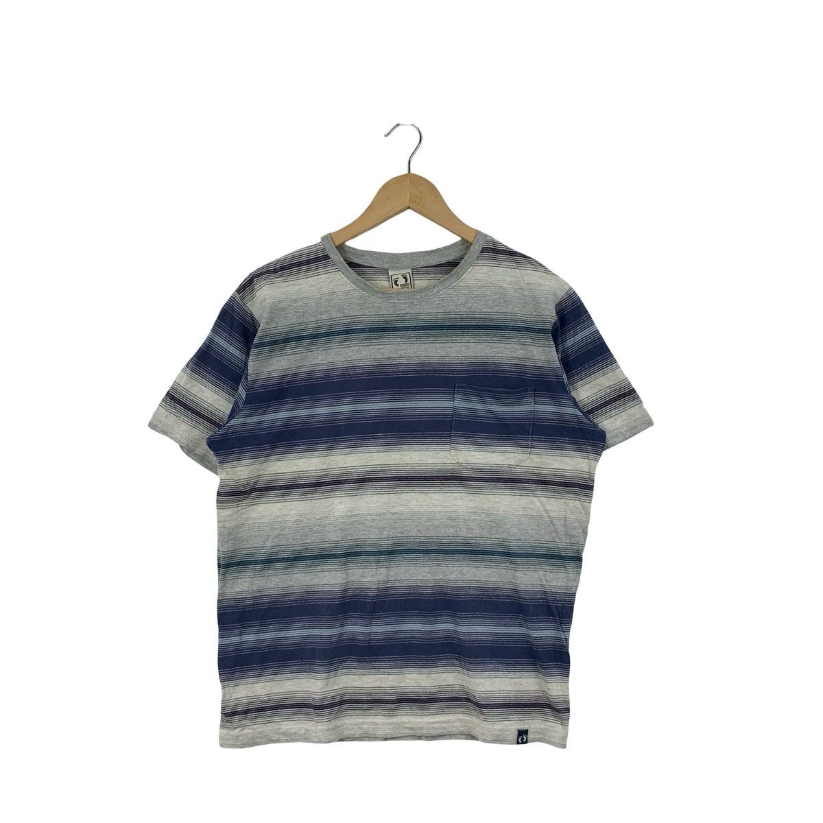 Hang Ten Vintage HANG TEN Single Pocket Retro Stripe Design Tee Shirt Size US L / EU 52-54 / 3 - 3 Thumbnail