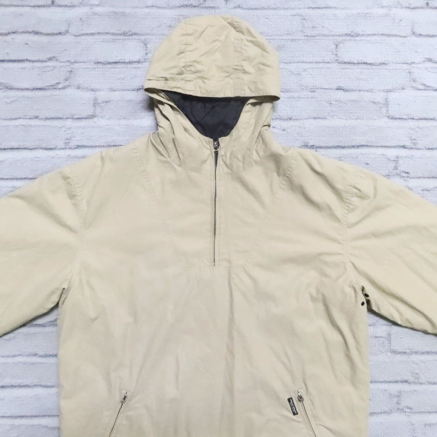 Polo Ralph Lauren VINTAGE Polo Sport Ralph Lauren Pullover Jacket L Brown 90s Mens Quilted Wool Quarter Zip Size US L / EU 52-54 / 3 - 2 Thumbnail