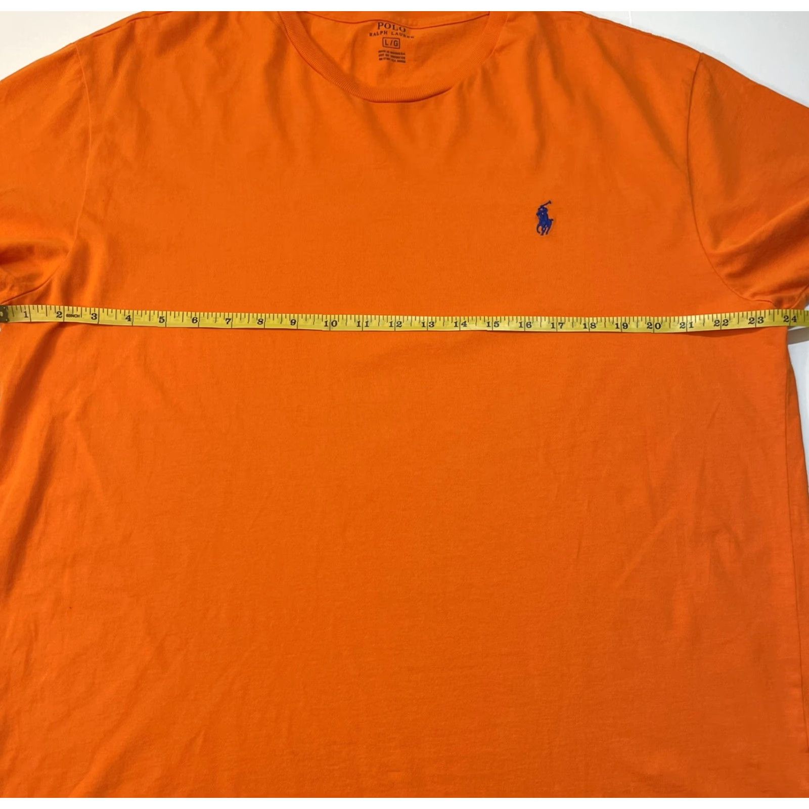 Polo Ralph Lauren Polo Ralph Lauren Shirt Mens T-Shirt Orange Classic Fit Crew Neck Short Sleeve Sz L Logo Pony Size US L / EU 52-54 / 3 - 6 Thumbnail
