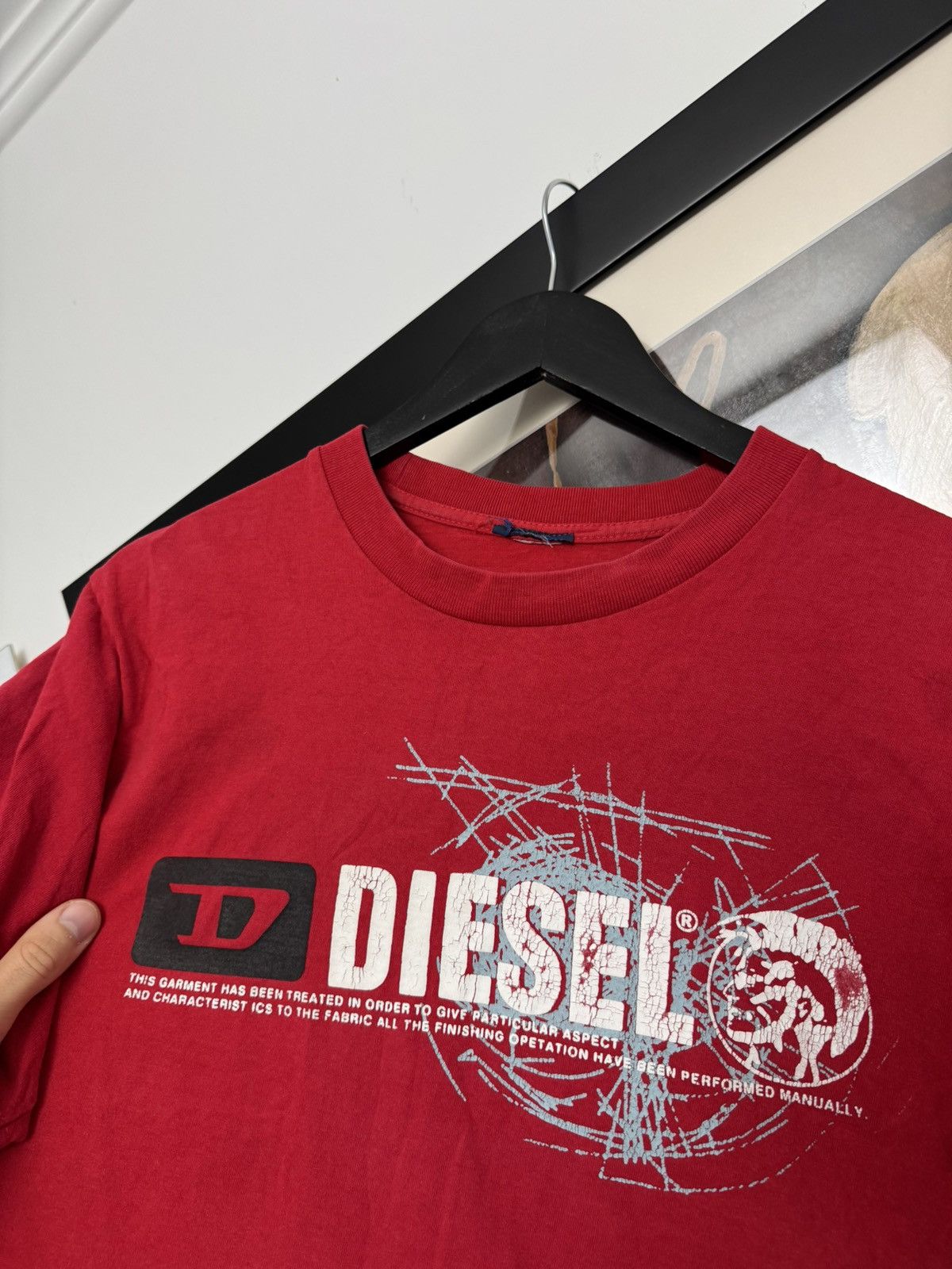Diesel Vintage Y2k Avant Garde Diesel Print Tee Logo Hype Rare Size US L / EU 52-54 / 3 - 2 Thumbnail