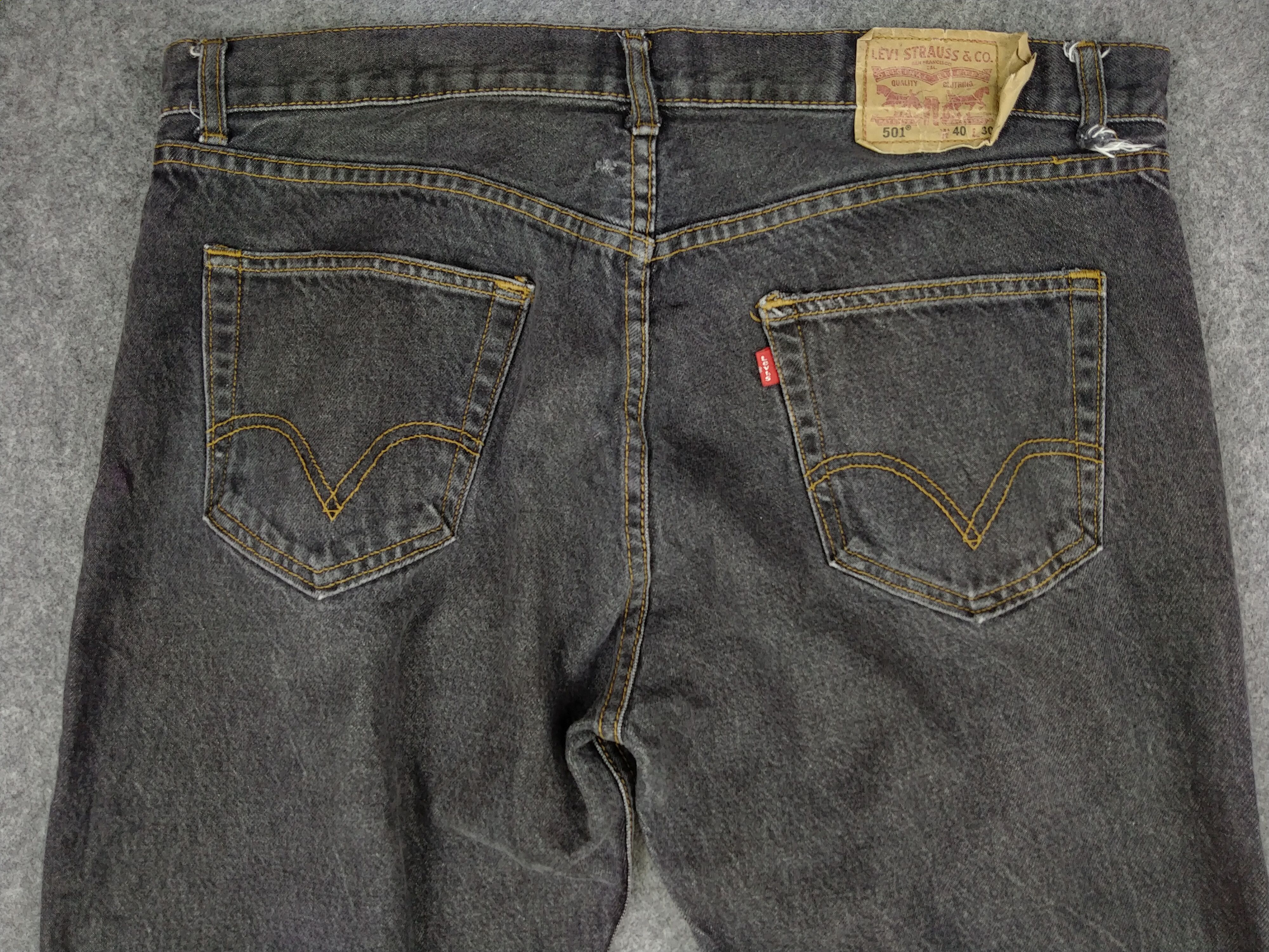Levi's Vintage Levi's 501 Black USA 39x30.5 Denim -JN291 Size US 39 - 4 Thumbnail