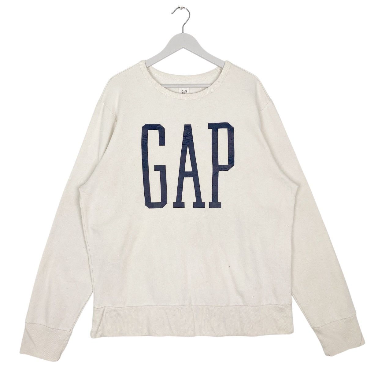 Other Vintage GAP Hoodie Big Logo Printed White Pullover Size L Size US L / EU 52-54 / 3 - 1 Thumbnail
