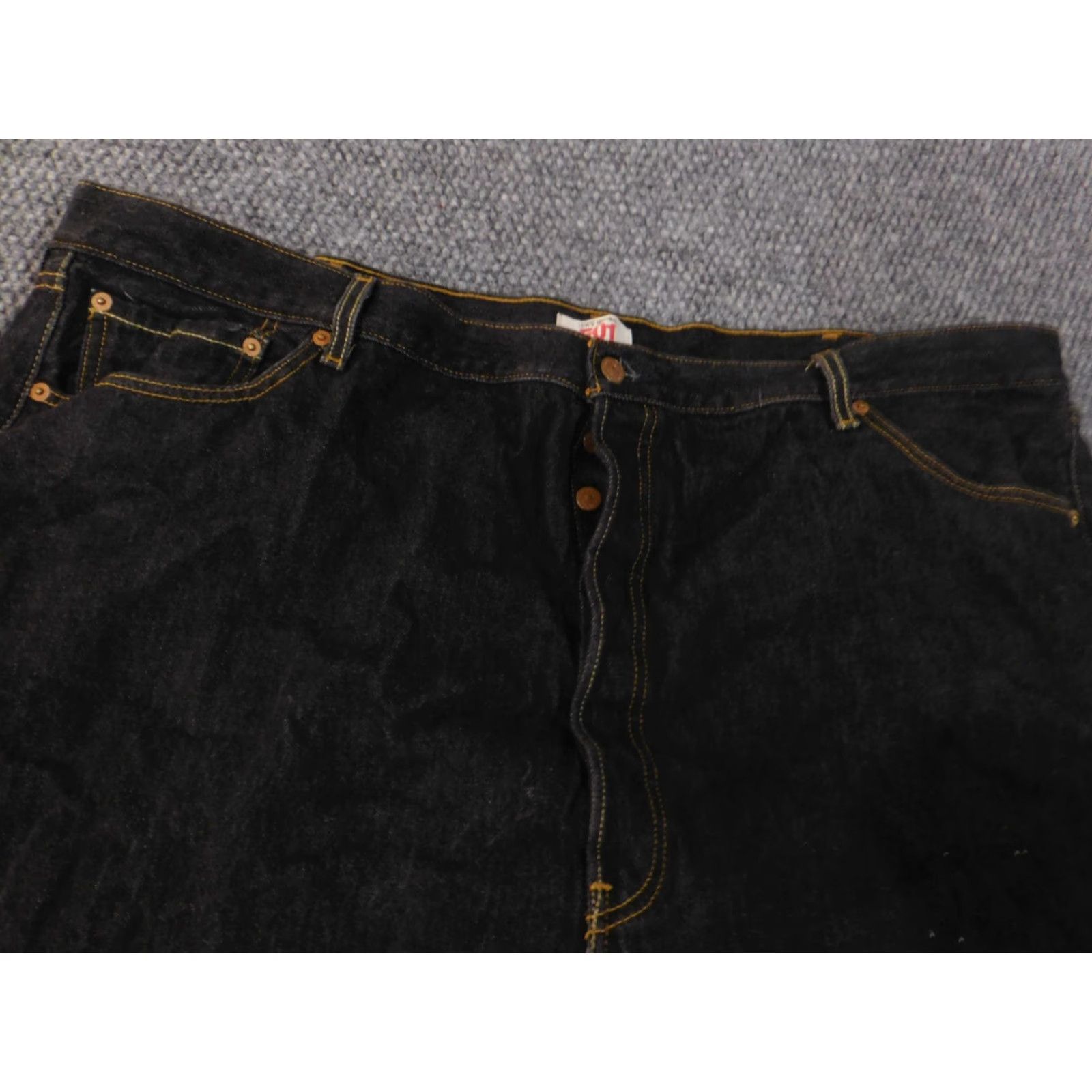 Levi's Levi's 501 Jeans Mens 46x28 Black Straight Button Fly Classic Denim Retro 90s Jeans Mens Regular Size US 30 / EU 46 - 3 Thumbnail