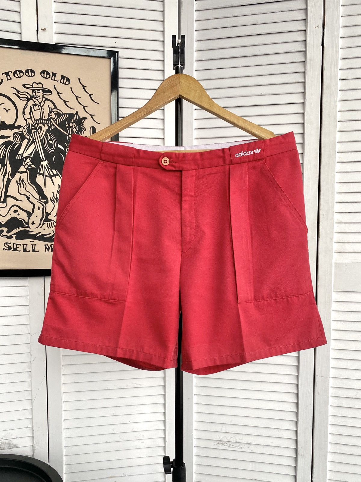 Adidas × Vintage Vintage 90s Adidas Tennis Shorts West Gearmany Cotton Size US 34 / EU 50 - 3 Thumbnail