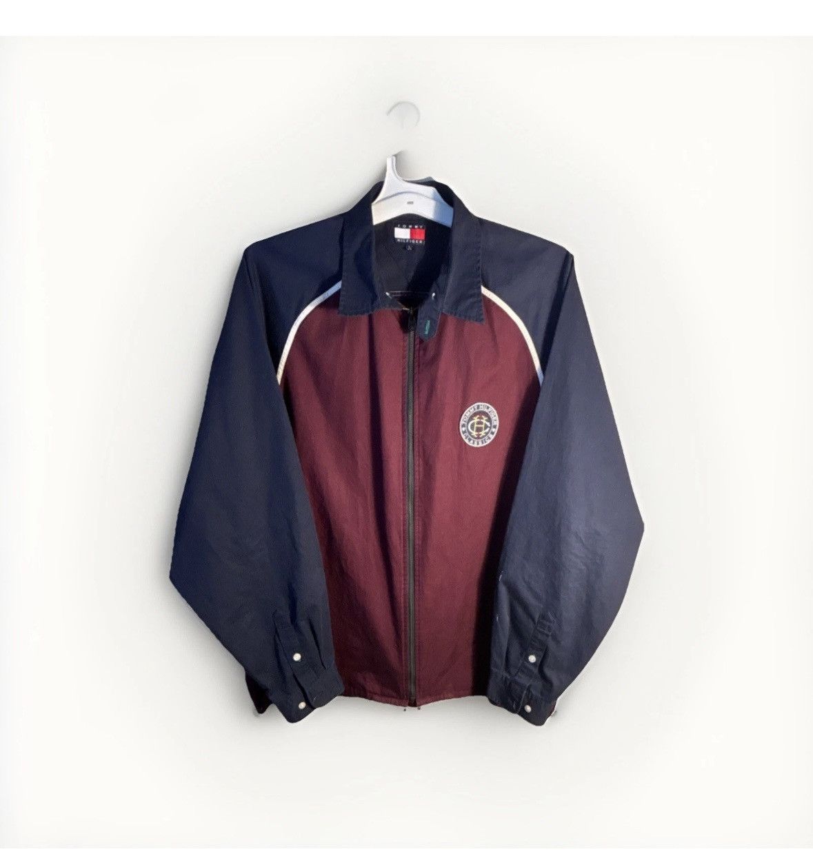 Tommy Hilfiger Tommy Hilfiger Classics Men's Navy Burgundy Windbreaker Size US L / EU 52-54 / 3 - 1 Thumbnail