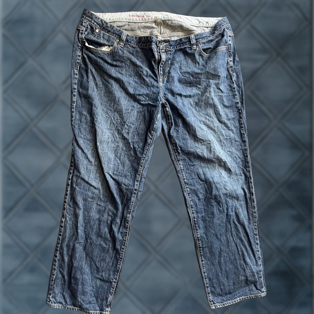 Talbots Talbots Jeans Womens 20W Blue Girlfriend Flawless Stretch Denim Mid Rise Size 42" / US 20 - 1 Thumbnail
