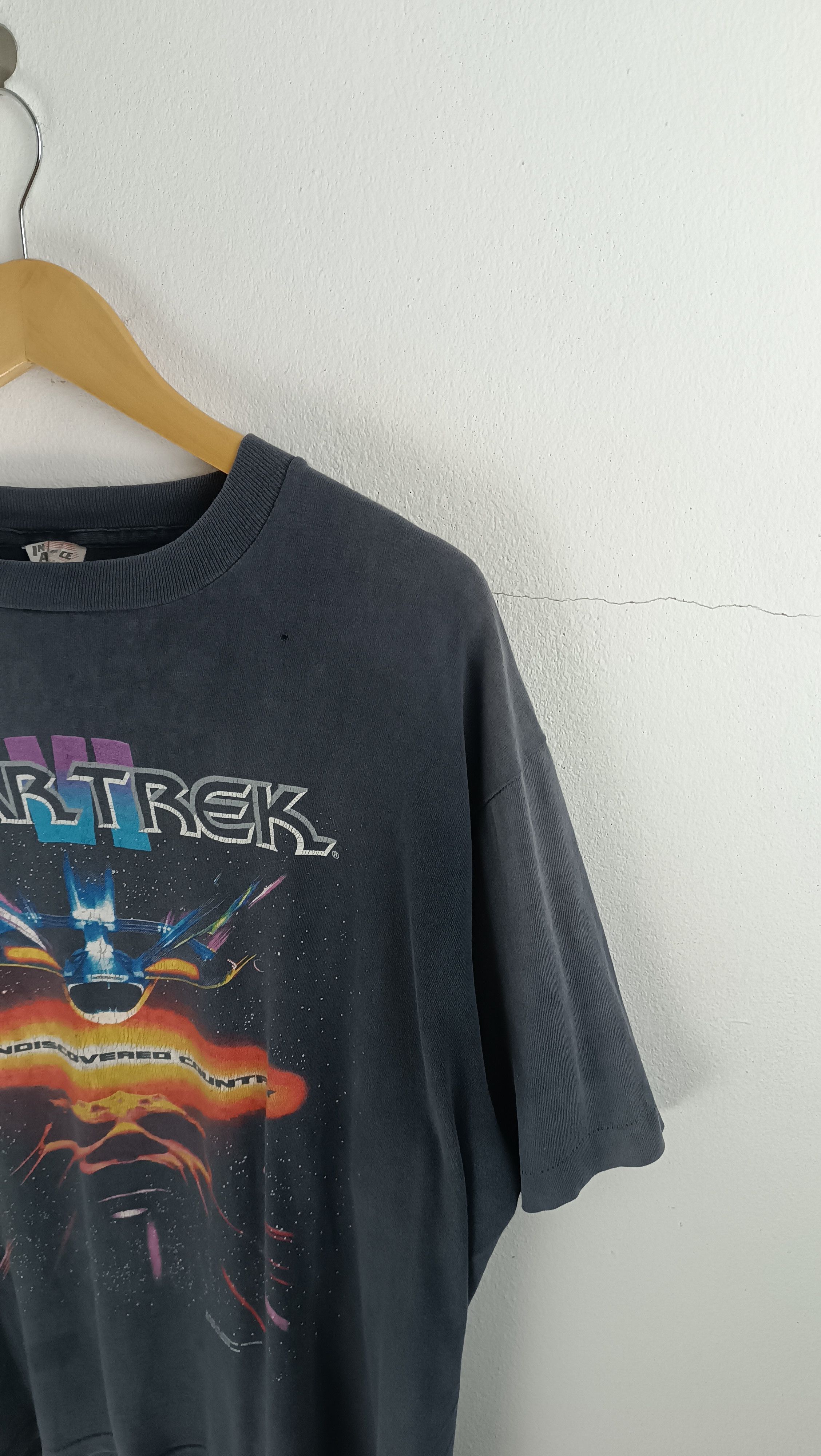 Vintage THRASH FADED VINTAGE 90'S STAR TREK VI MOVIE TEE VERY RARE Size US XL / EU 56 / 4 - 11 Thumbnail
